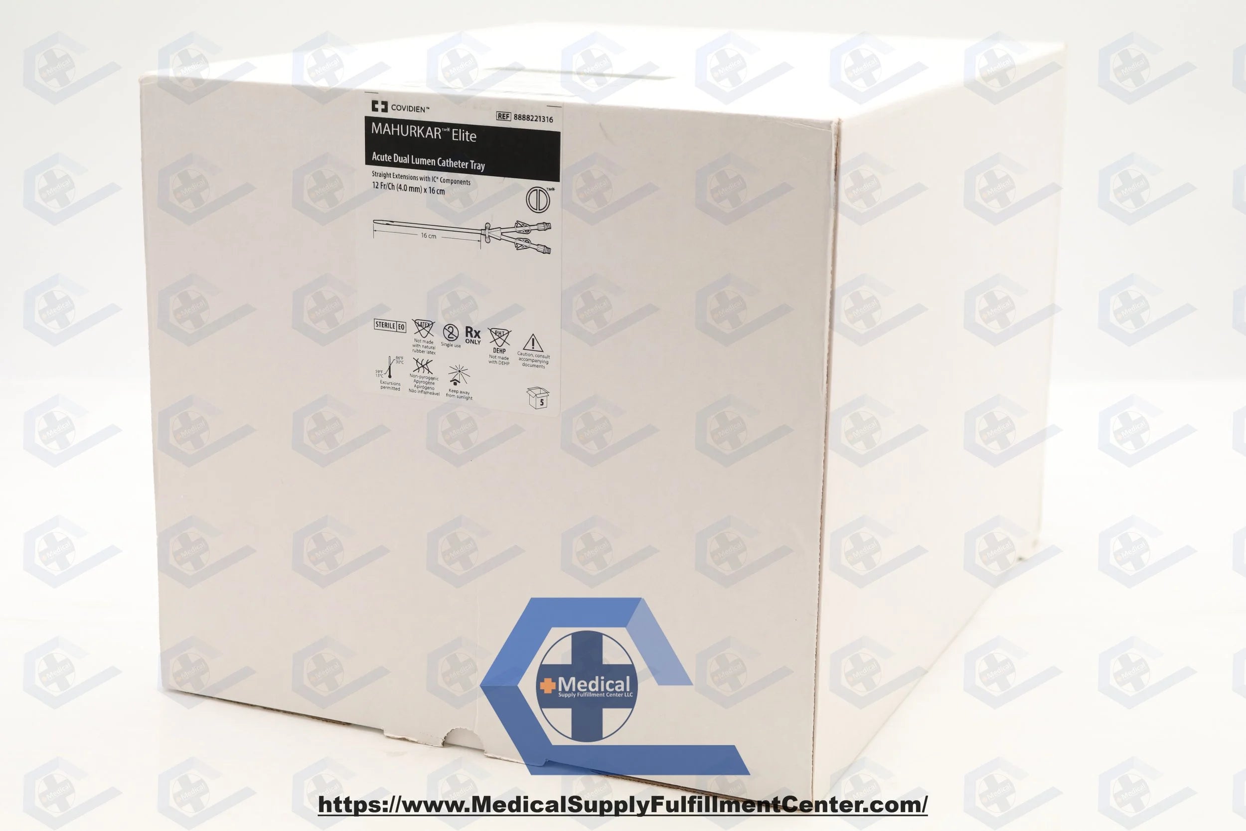 Covidien | 8888221316 | TRAY CATHETER 12FR 16CM ACUTE IC STRAIGHT EXTENSION MAHURKAR