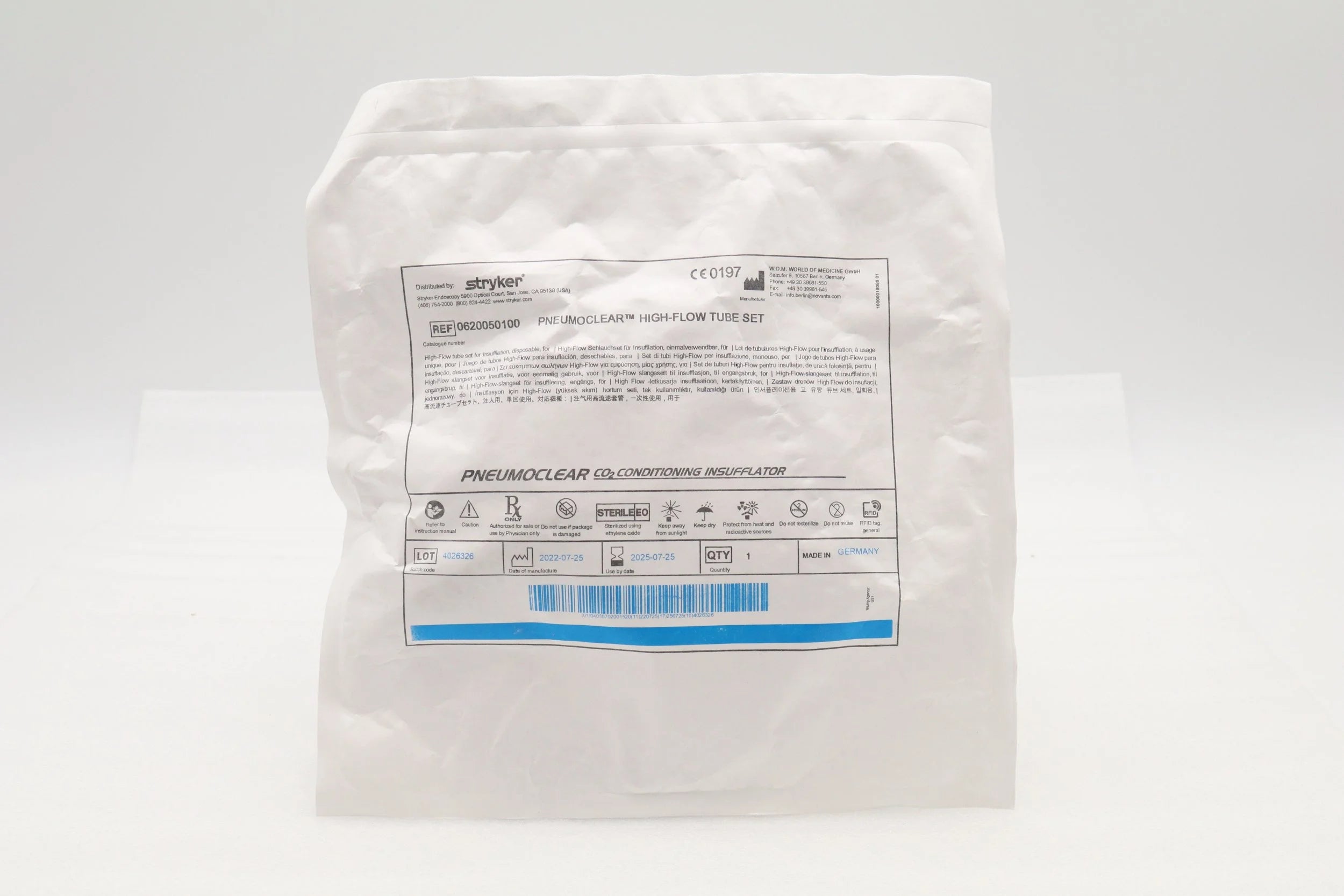 Stryker | 0620050100 | PNEUMOCLEAR HIGH FLOW TUBE SET