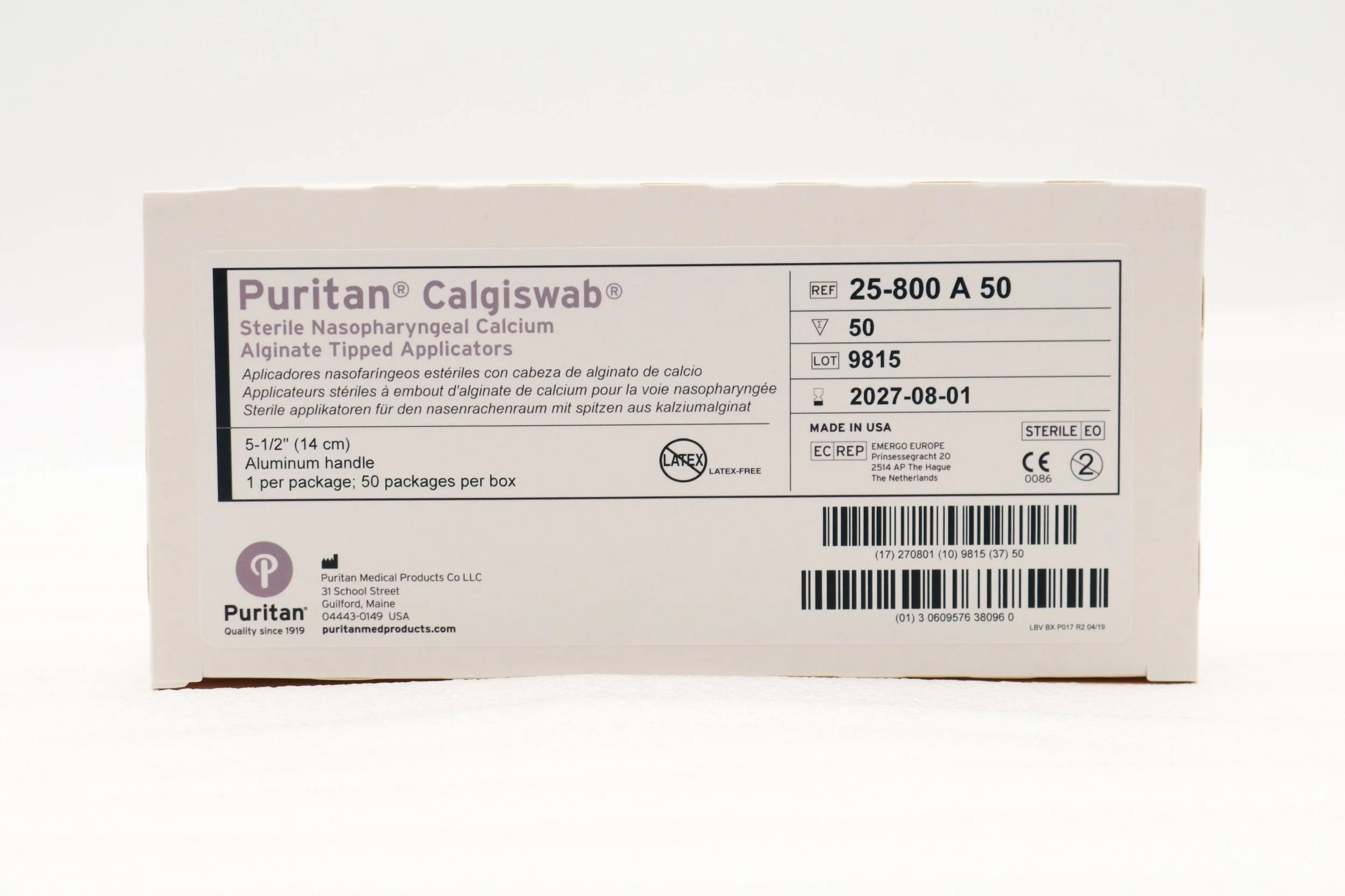 Puritan Medical | 25-800-A-50 | Sterile Calcium Alginate Swab Mini-Tip