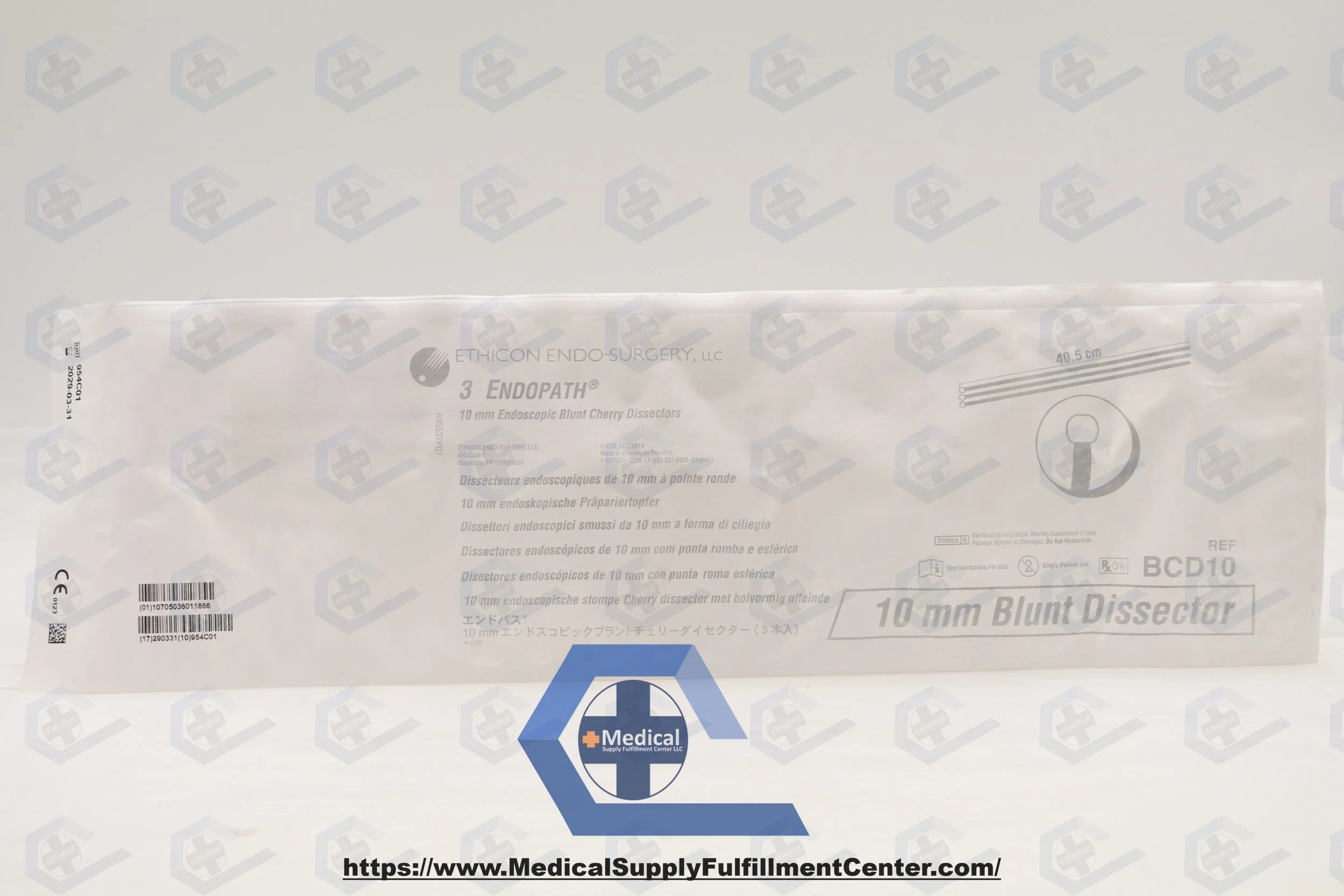 Ethicon | BCD10 | Dissector, 10 mm dia., Straight, Blunt Tip, 360° Rotatable Shaft, Sterile, Disposable, Facilitate Grasping, Mobilization, Dissection and Transection of Tissue