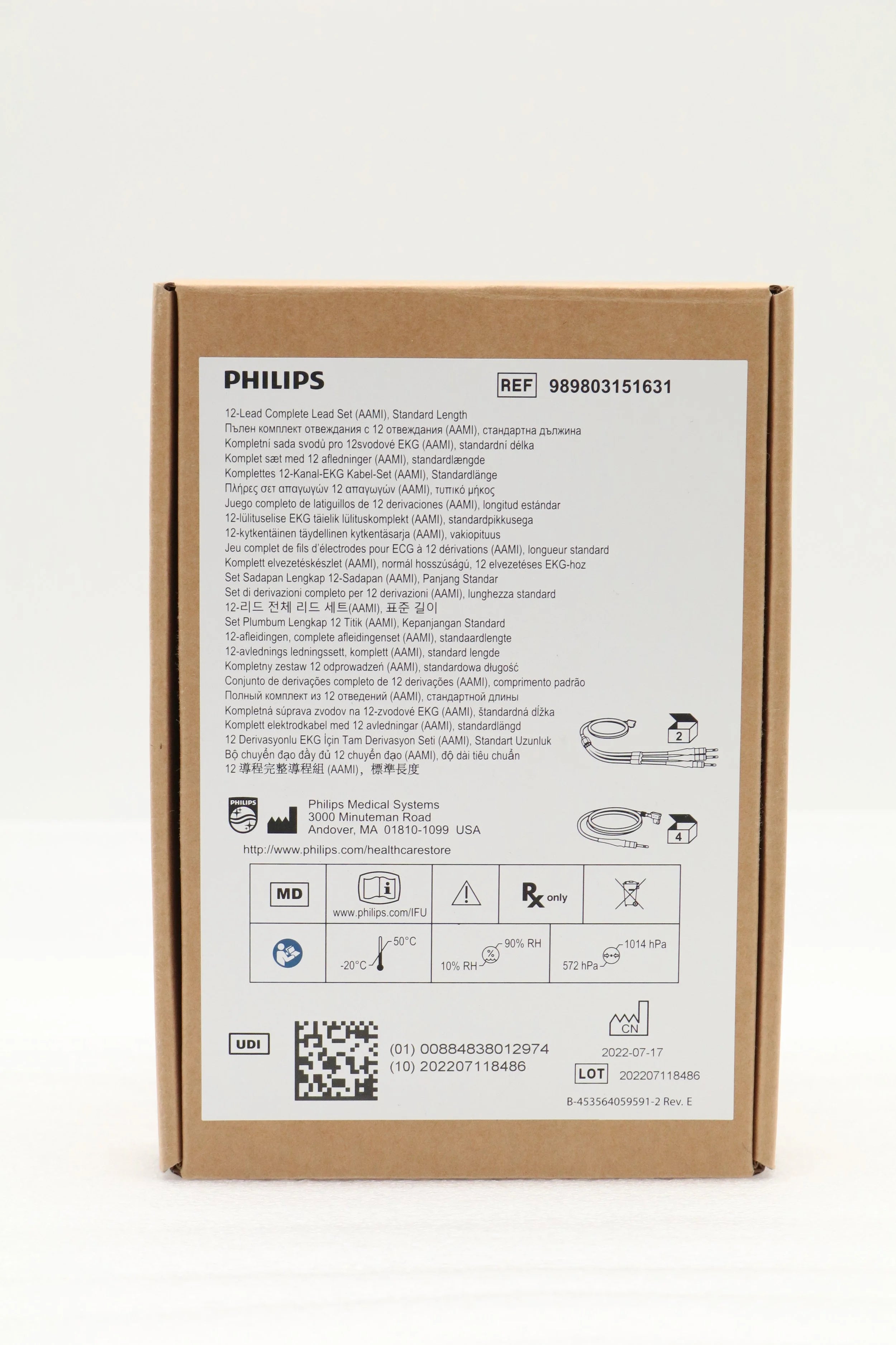 Philips | 989803151631 | 12-LEAD COMPLETE LEAD SET AAMI