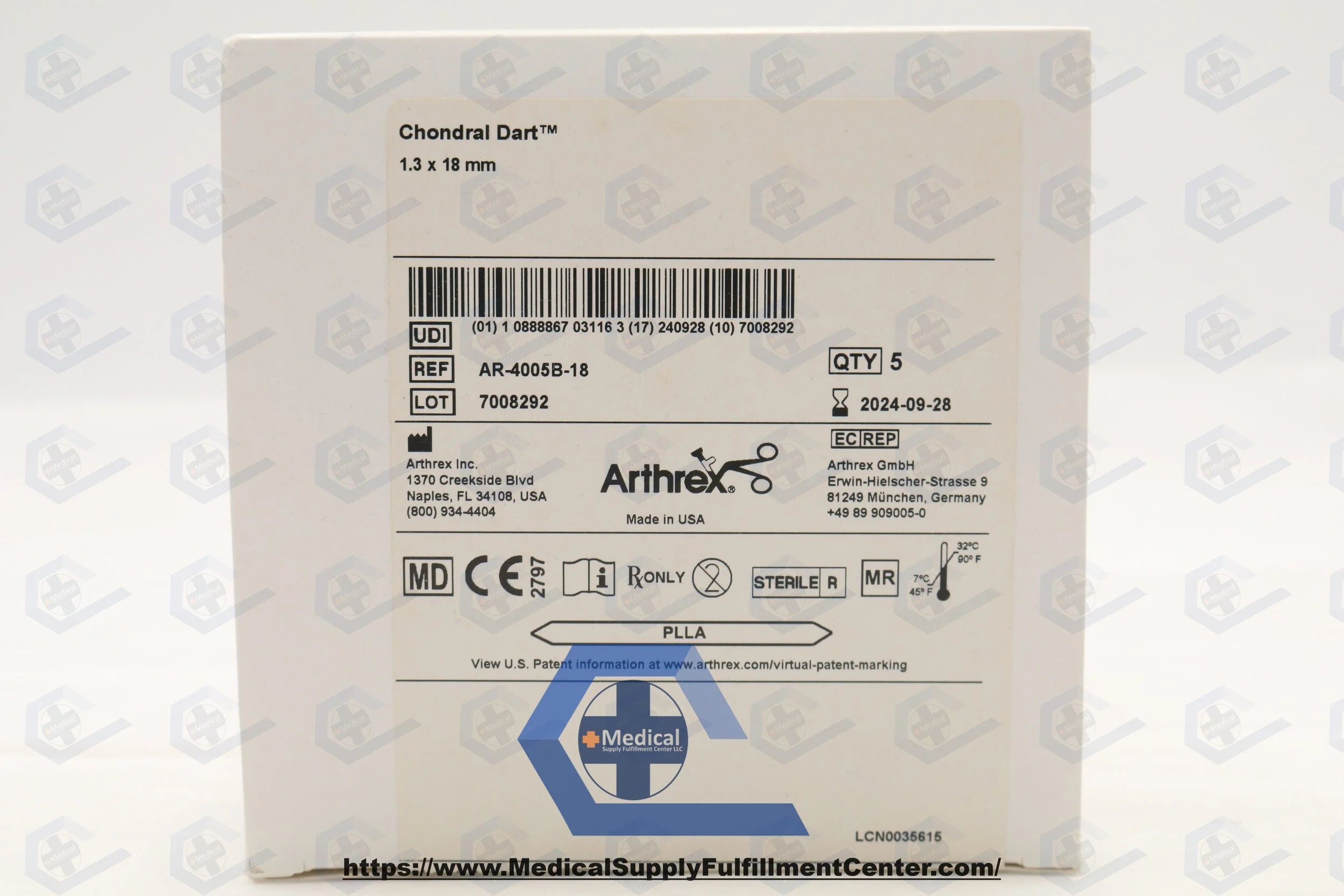 Arthrex | AR-4005B-18 | Arthrex Chondral Dart: 1.3mm x 18mm