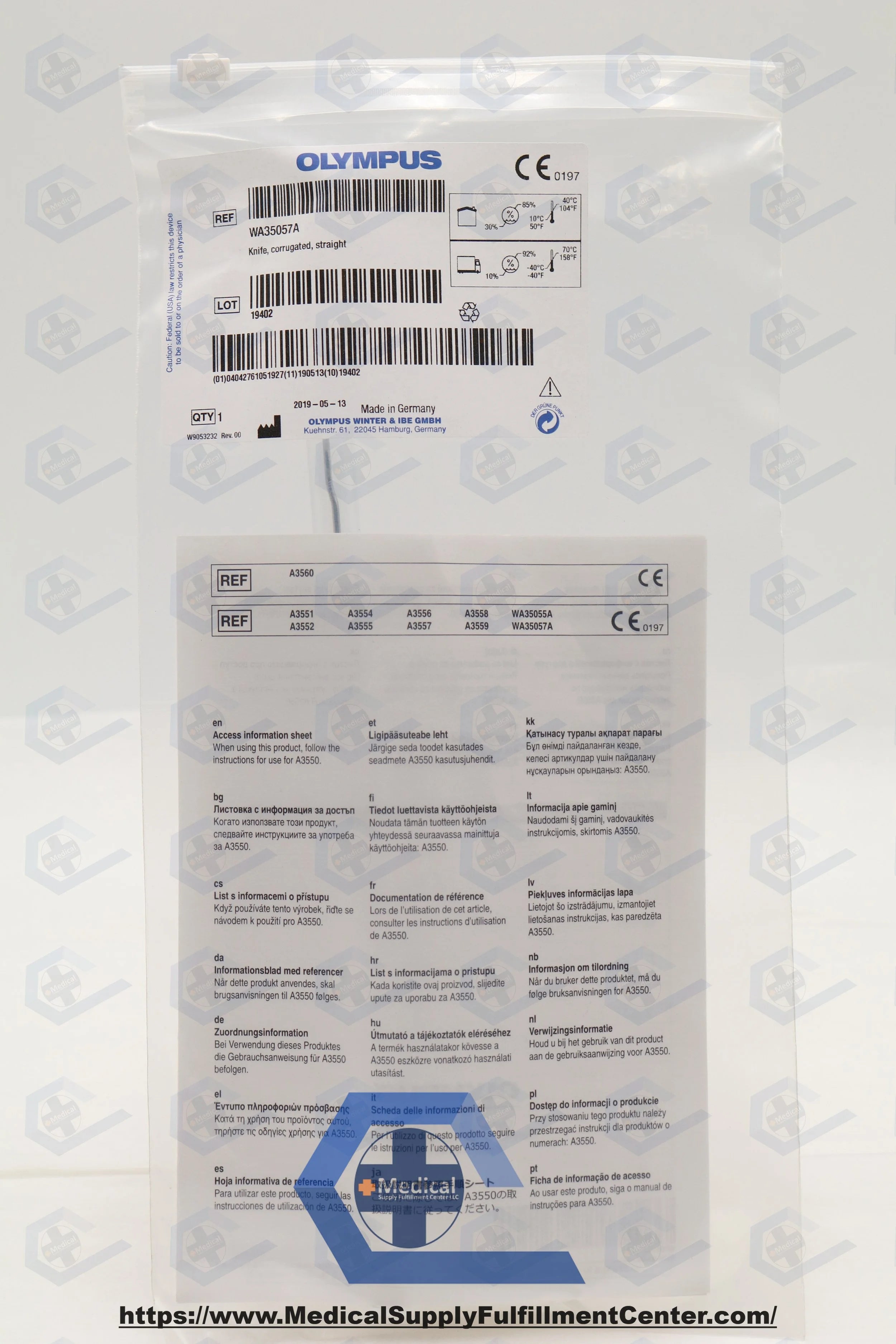 Olympus | WA35057A | Corrugated Straight Knife