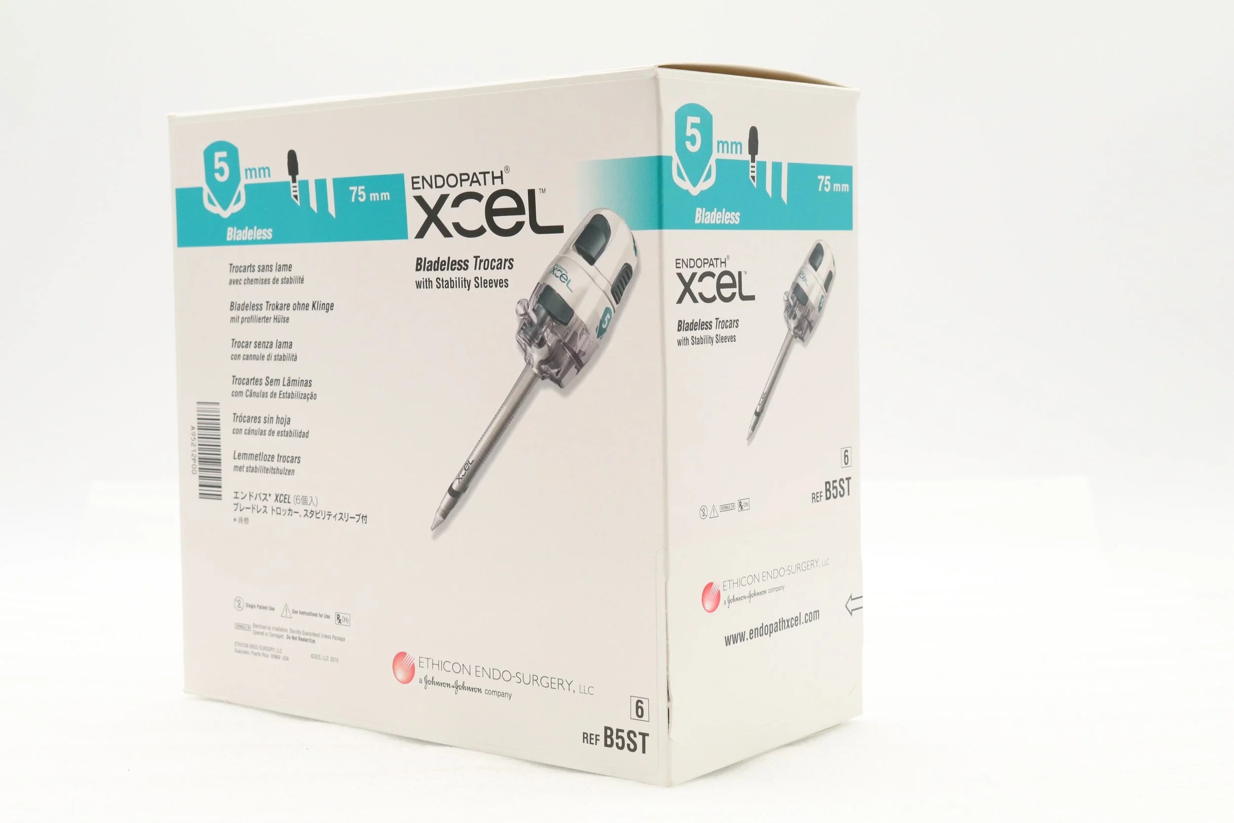 Ethicon | B5ST | ENDOPATH XCEL 5MM BLADELESS TROCAR WITH STABILITY SLEEVE, 75MM