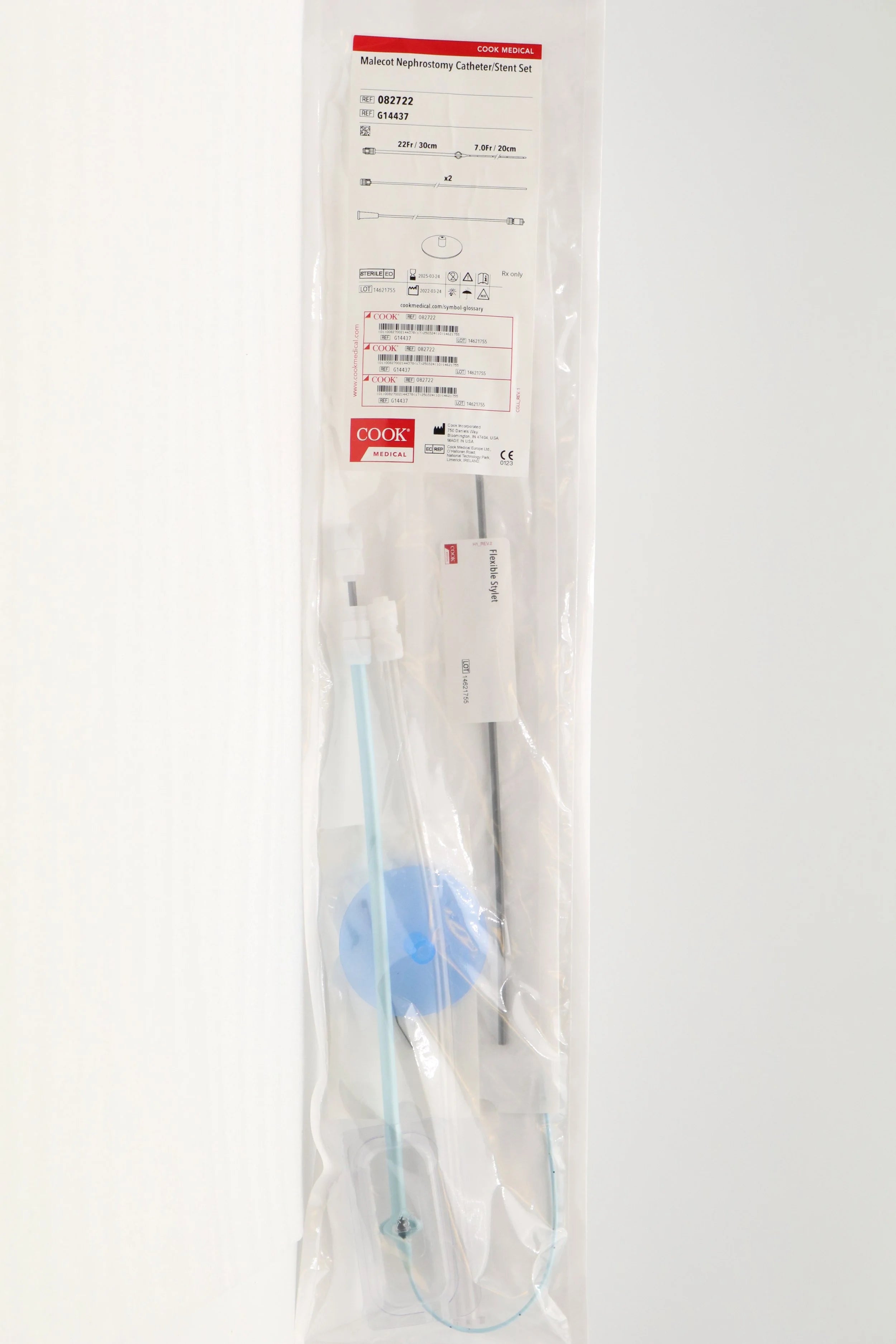 Cook Medical | G14437 | (082722) MALECOT NEPHROSTOMY CATHETER STENT KIT, 7.0FR X 22.0FR X 20CM