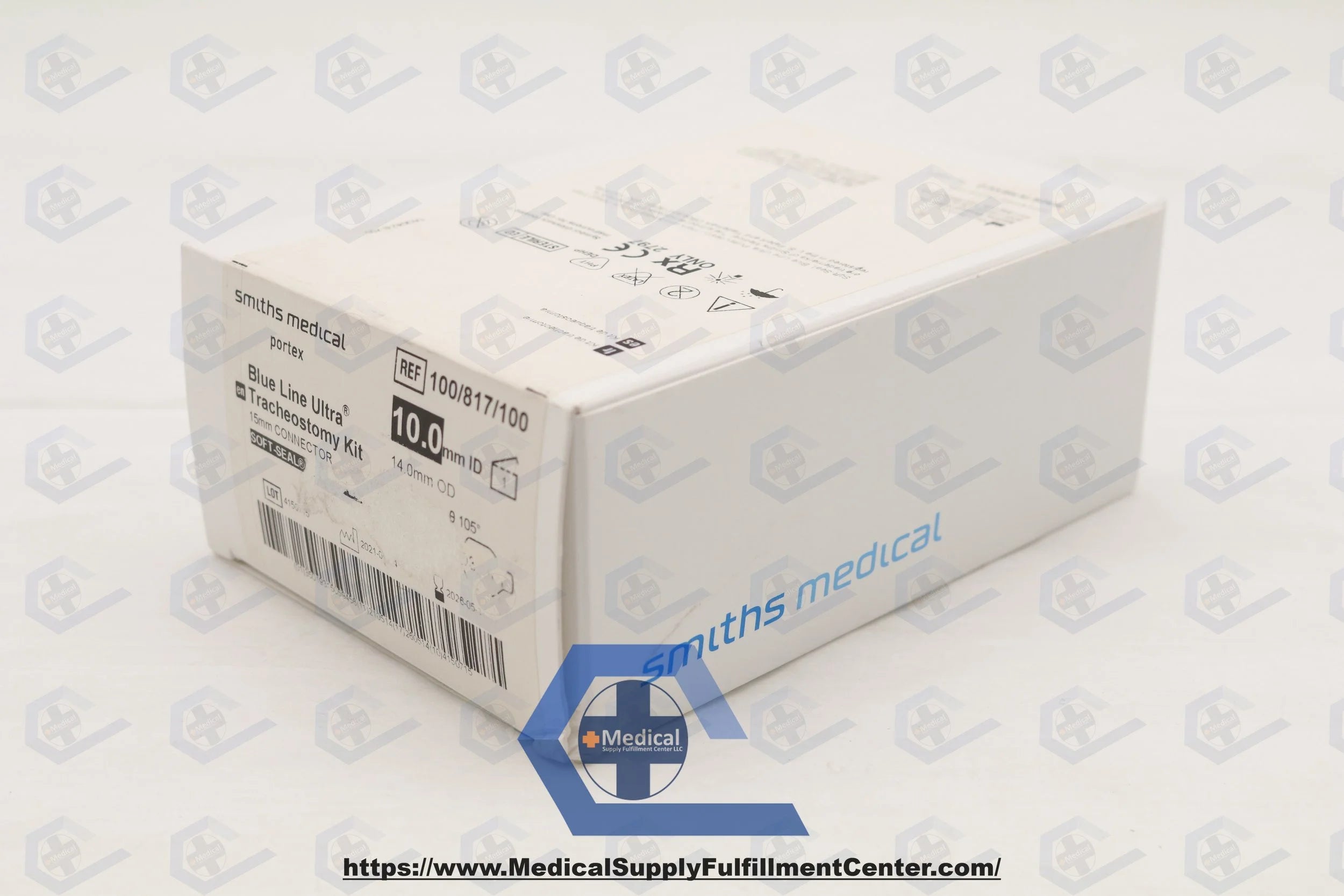 Smiths Medical | 100/817/100 | Fenestrated Blue Cuffed Trach Tubes - Fenestrated Blue Cuffed Trach Tube, 10 mm