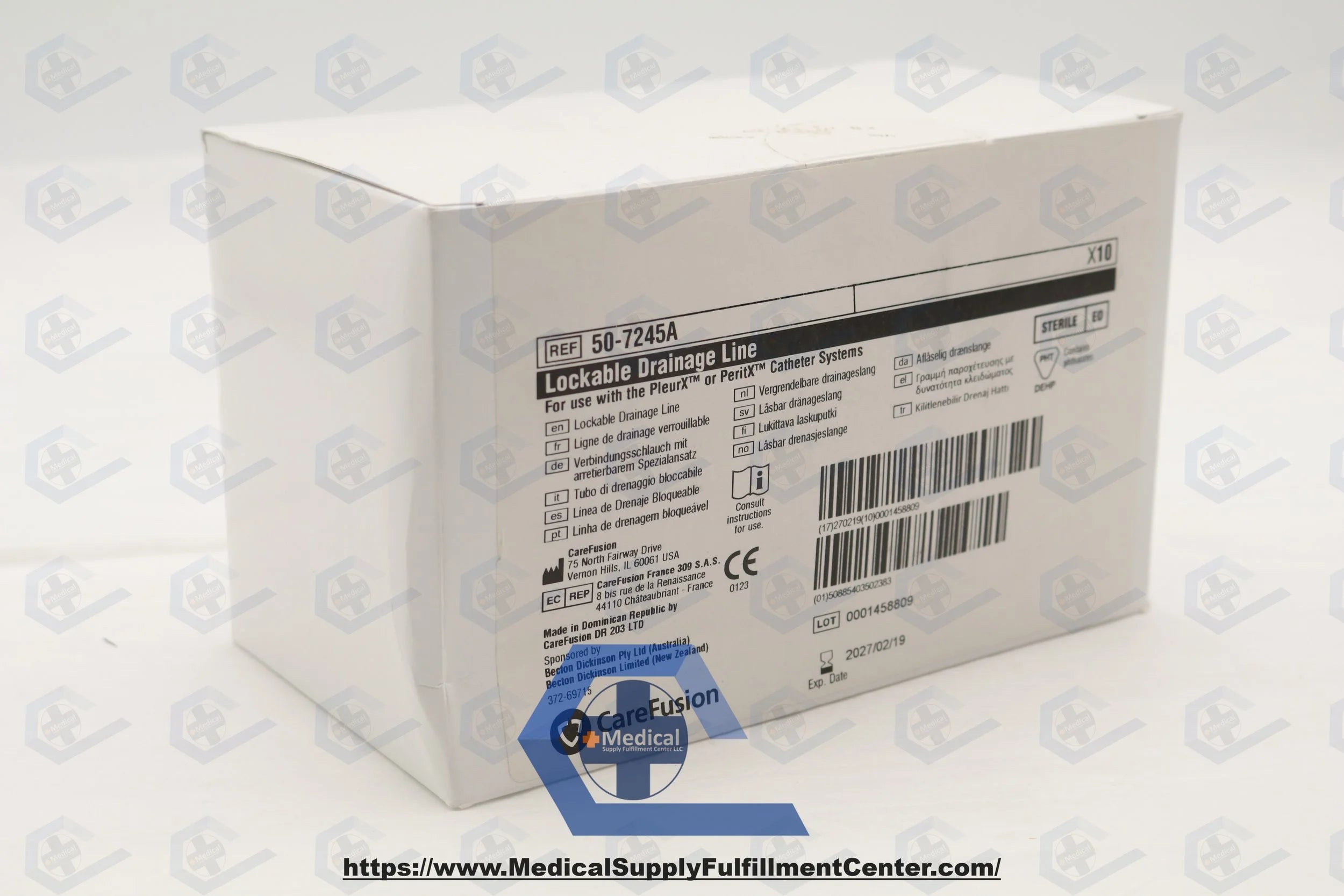 Carefusion | 50-7245A | Lockable Drainage Line for PleurX or PeritX Catheter Systems