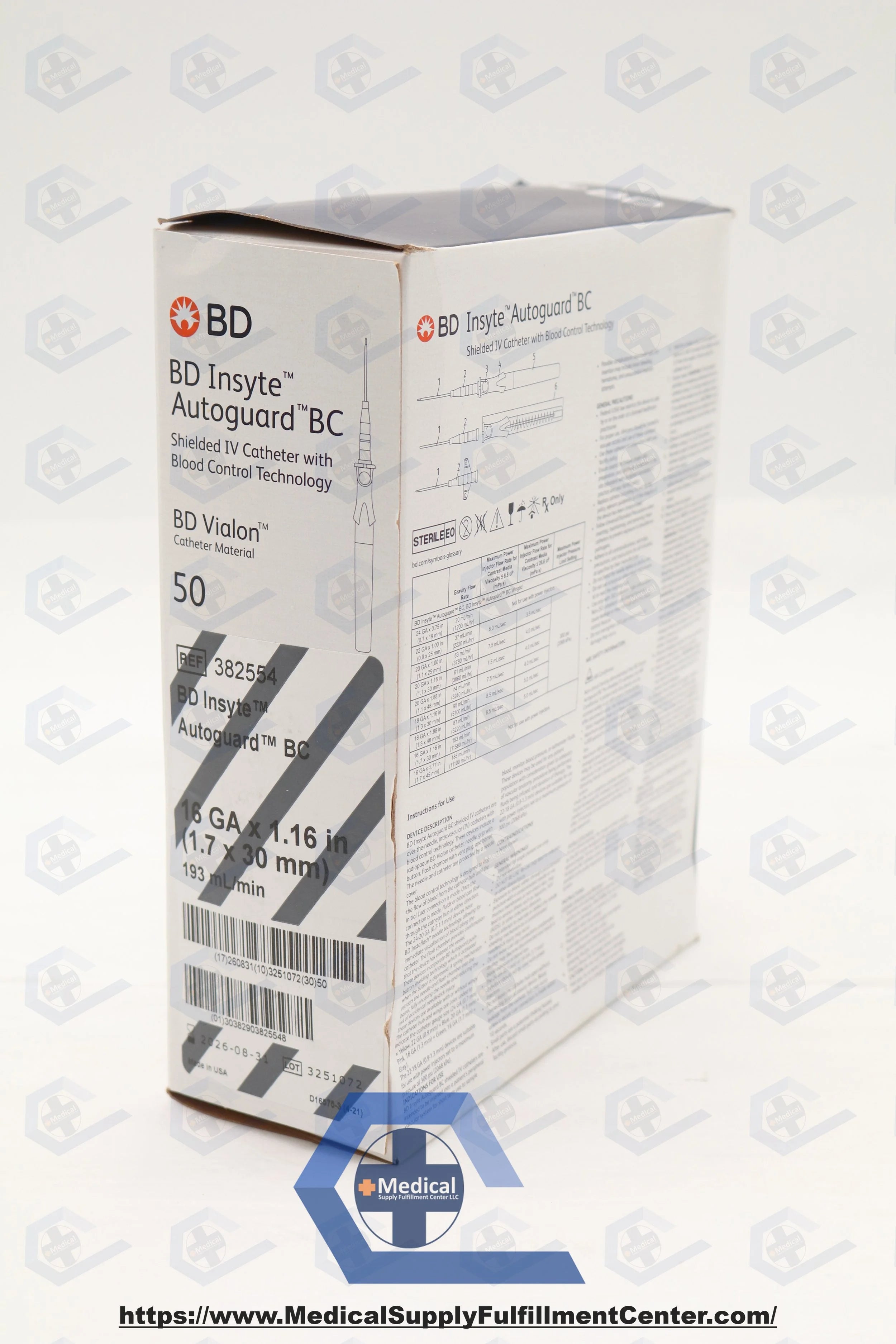 BD | 382554 | IV CATHETER, 16G X 1.16", GRAY