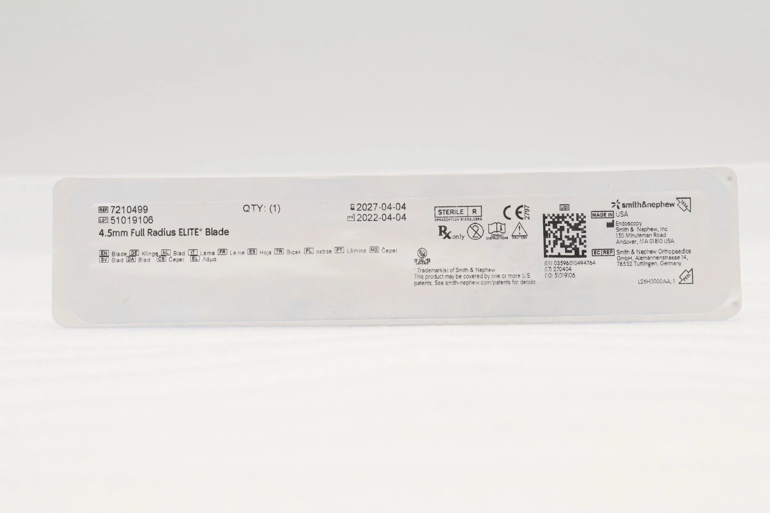 Smith & Nephew | 7210499 | DYONICS 4.5MM FULL RADIUS ELITE BLADE