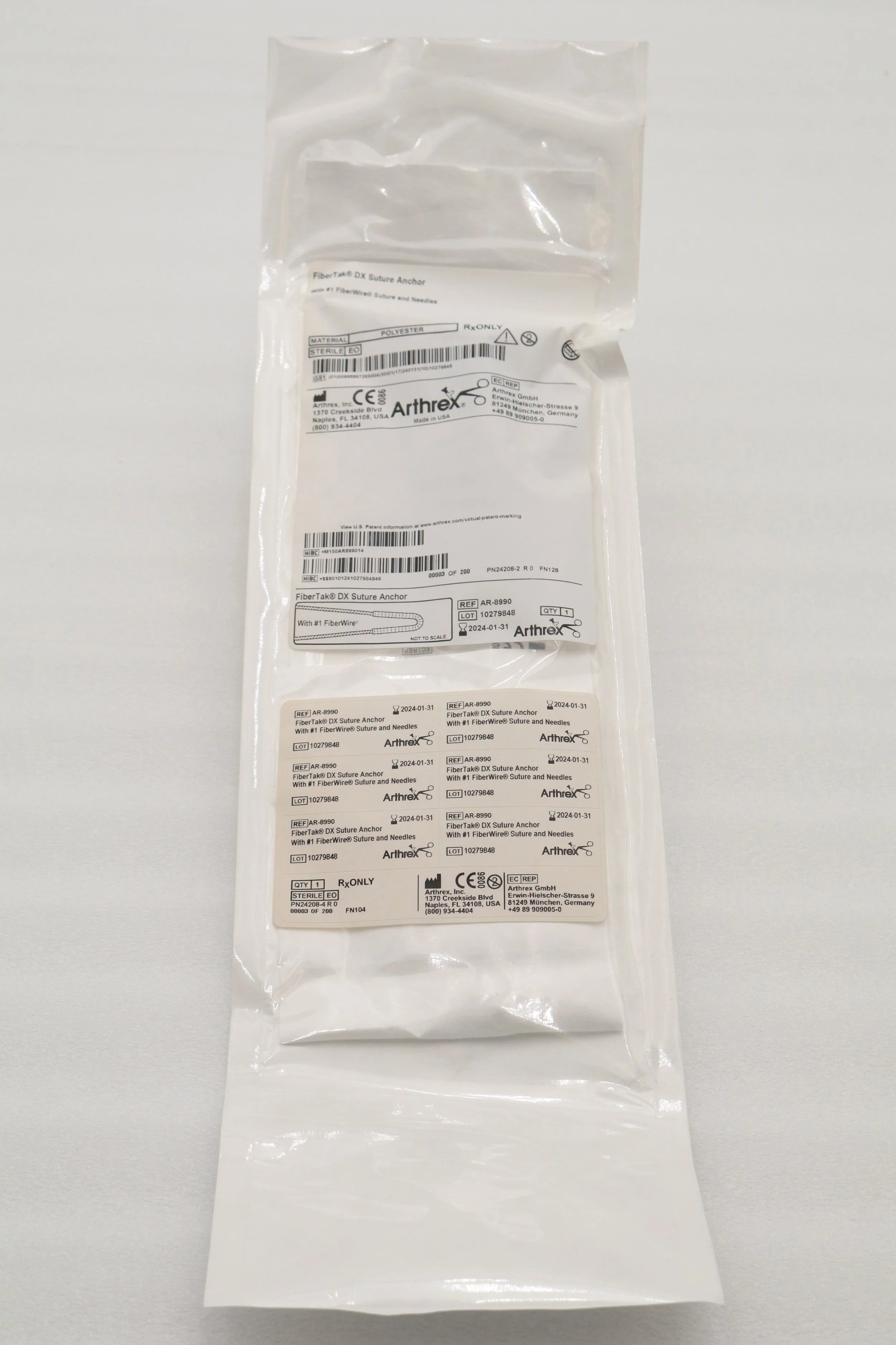 Arthrex | AR-8990 | Fibertak Dx Suture Anchor With #1 Fiberwire