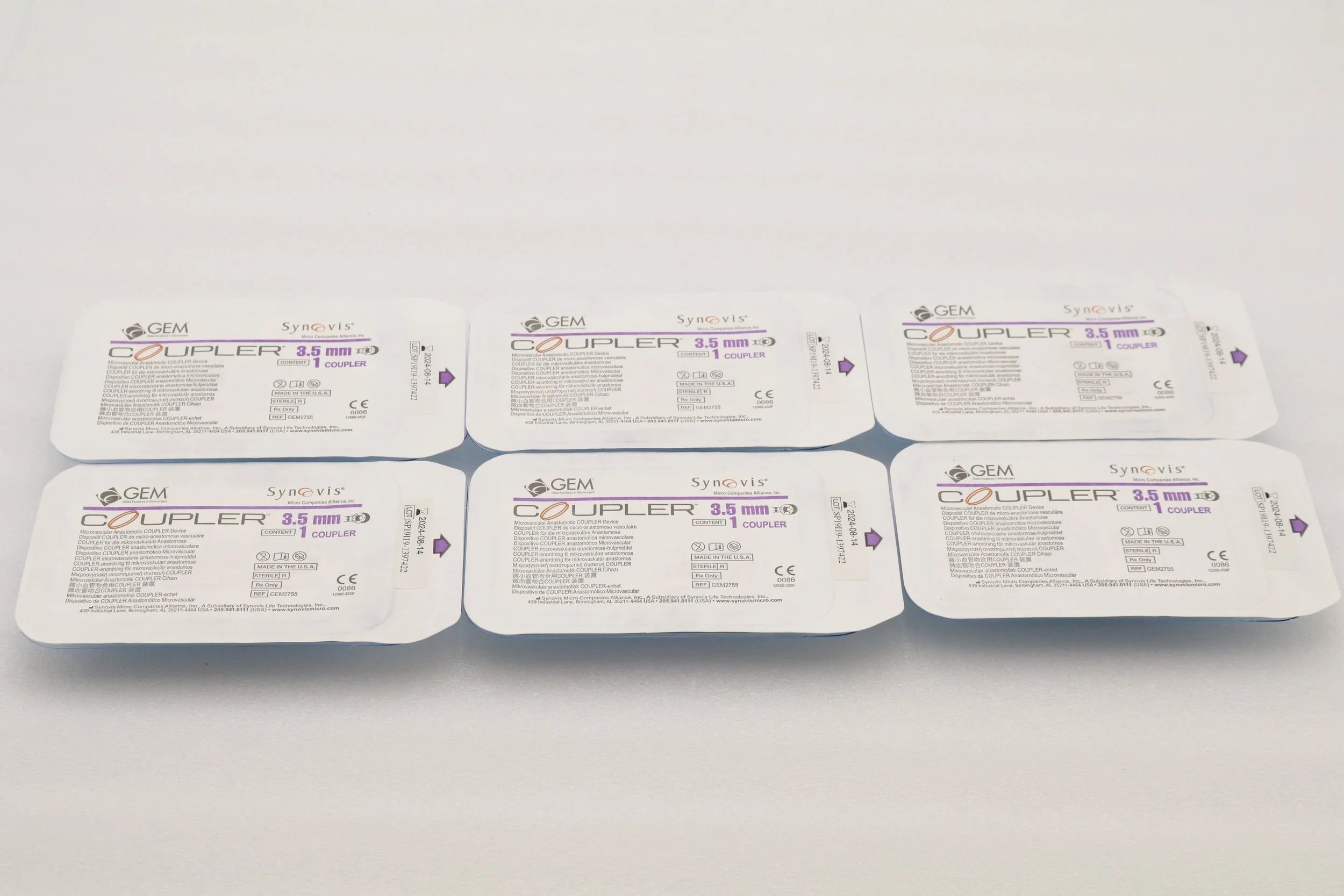 Synovis | GEM2755 | GEM Coupler 3.5mm Microvascular Anastomotic Coupler Device