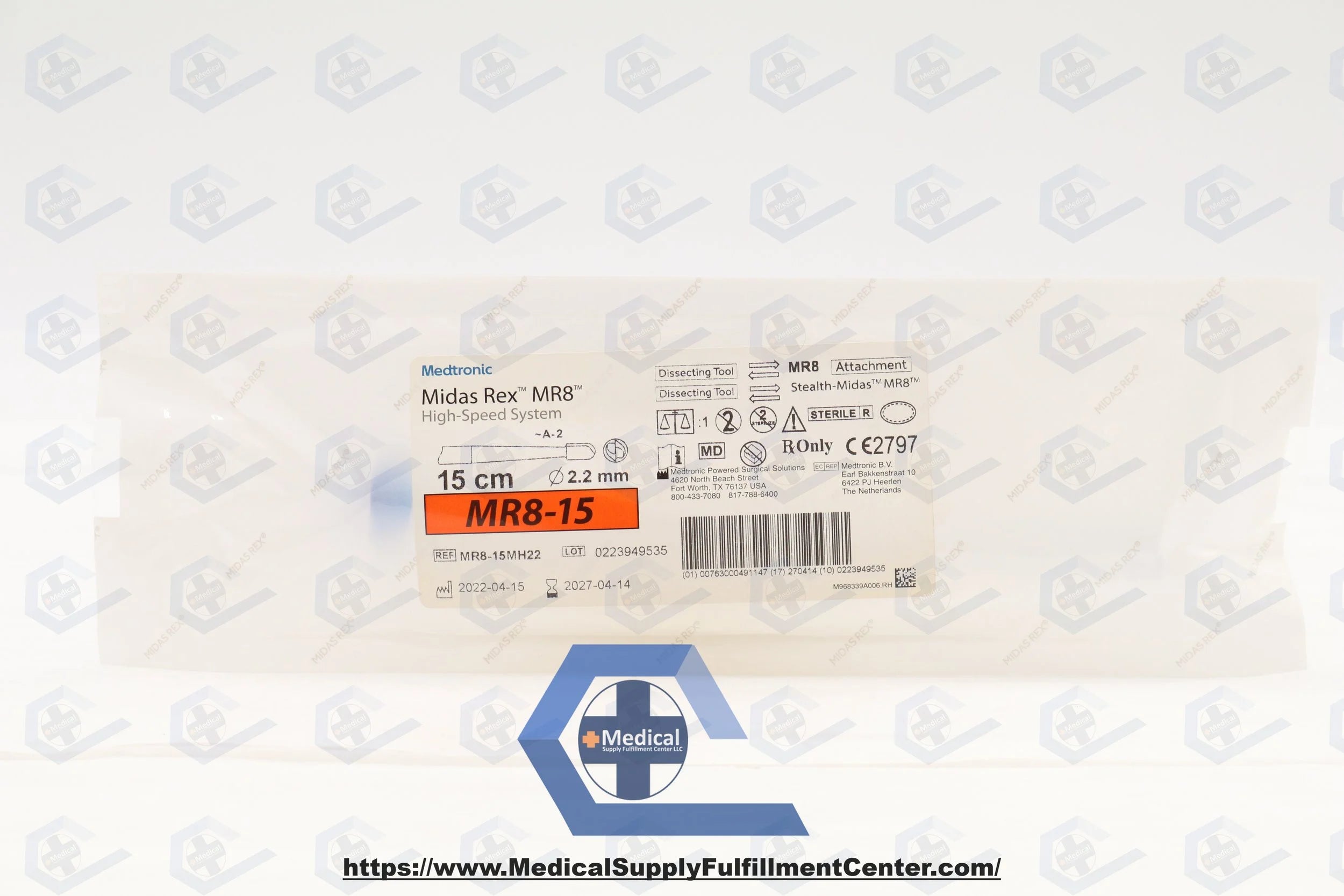 Medtronic | MR8-15MH22 | MEDTRONIC MIDAS REX MR8 HIGH-SPEED SYSTEM 15CM