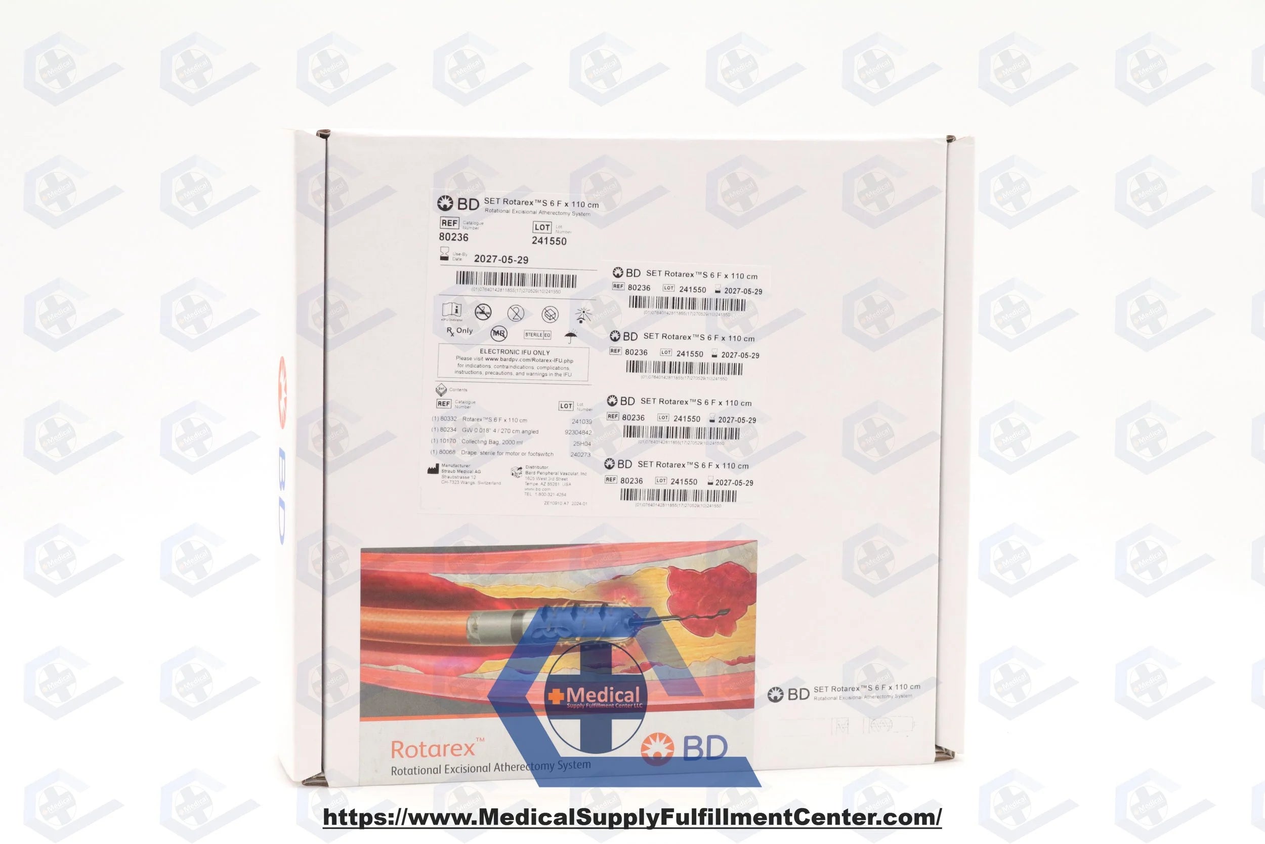 BD | 80236 | Rotarex Rotational Excisional Atherectomy System Catheter Set 6F x 110cm