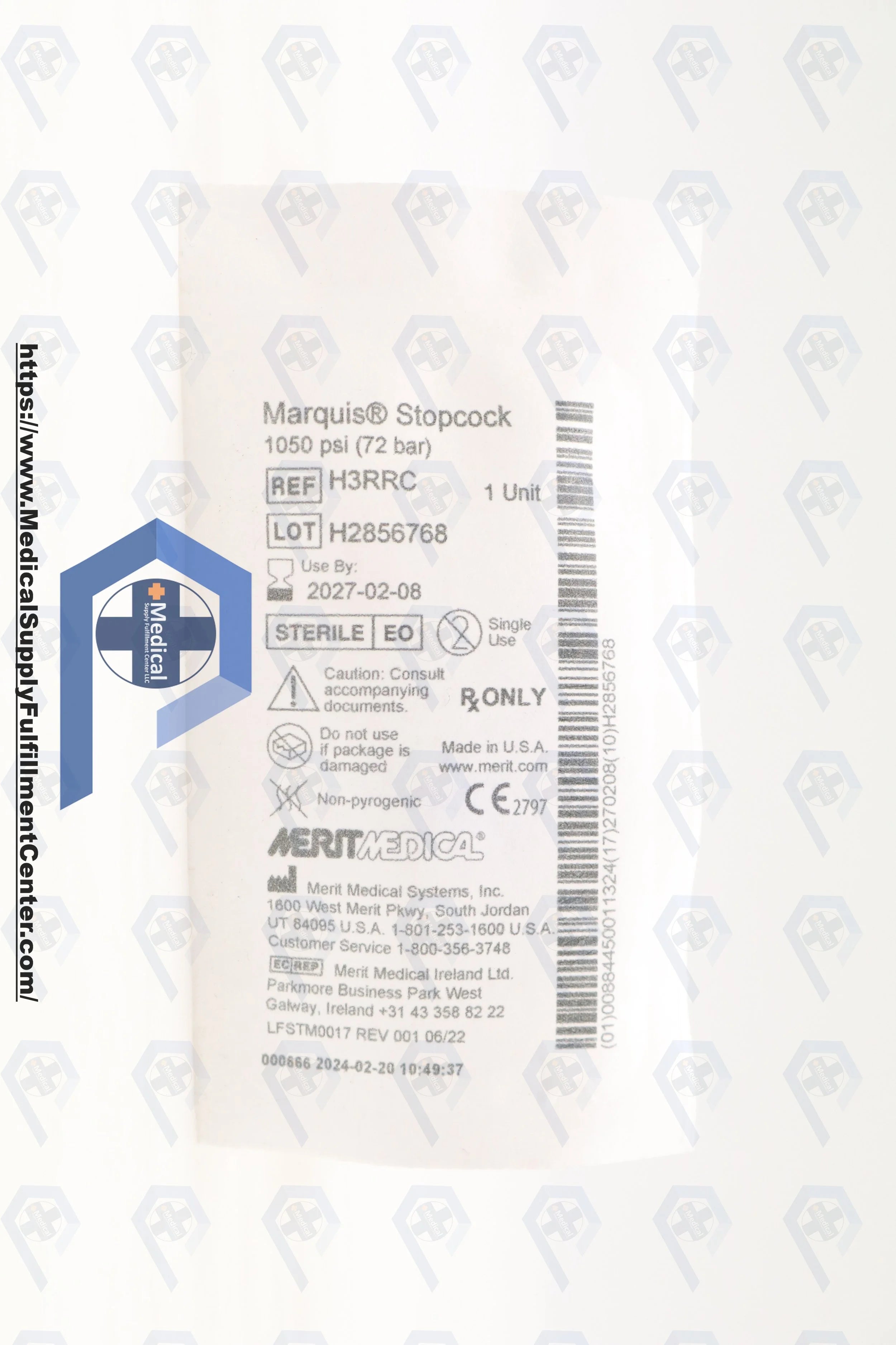 Merit Medical | H3RRC | High Pressure Three Way Stopcock