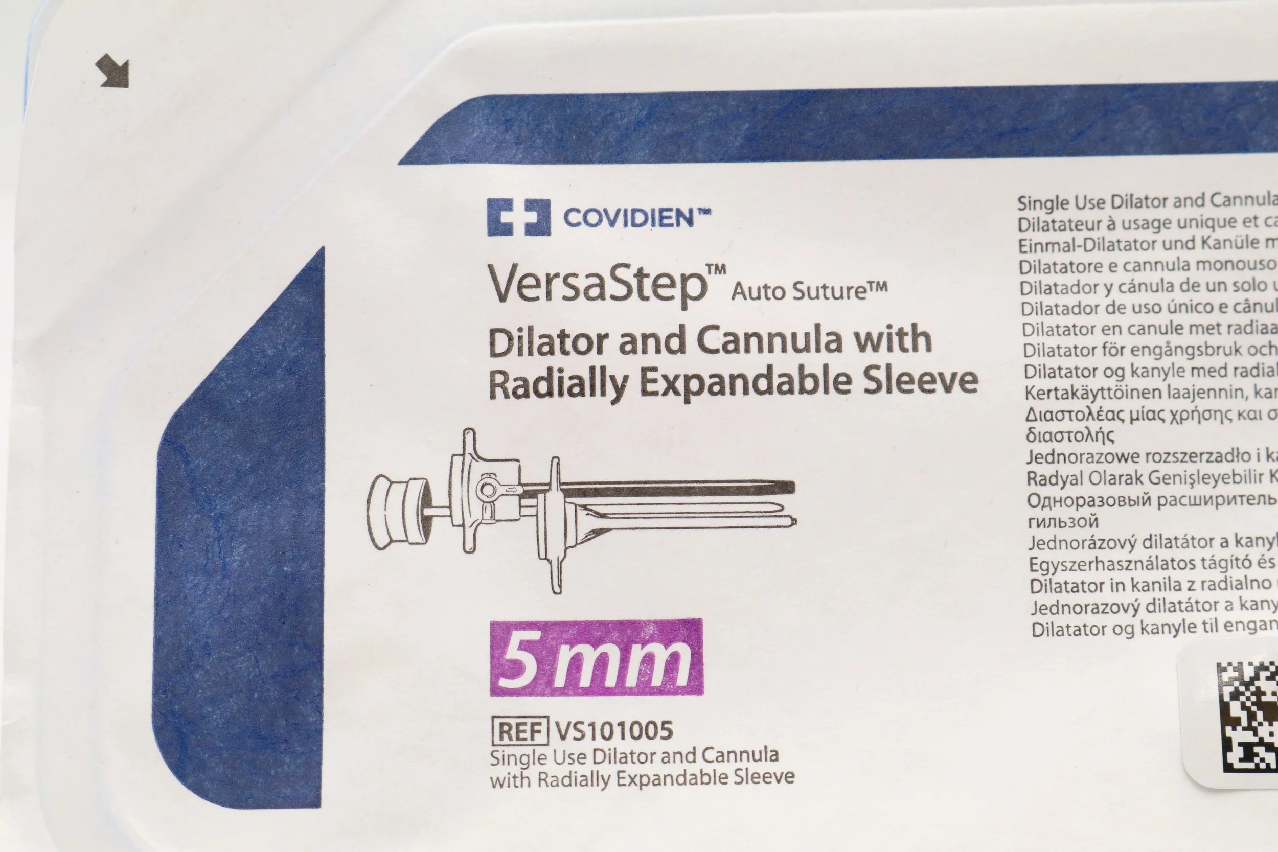Covidien | VS101005 | VersaStep Auto Suture Dilator and Cannula with Radically Expandable Sleeve 5mm