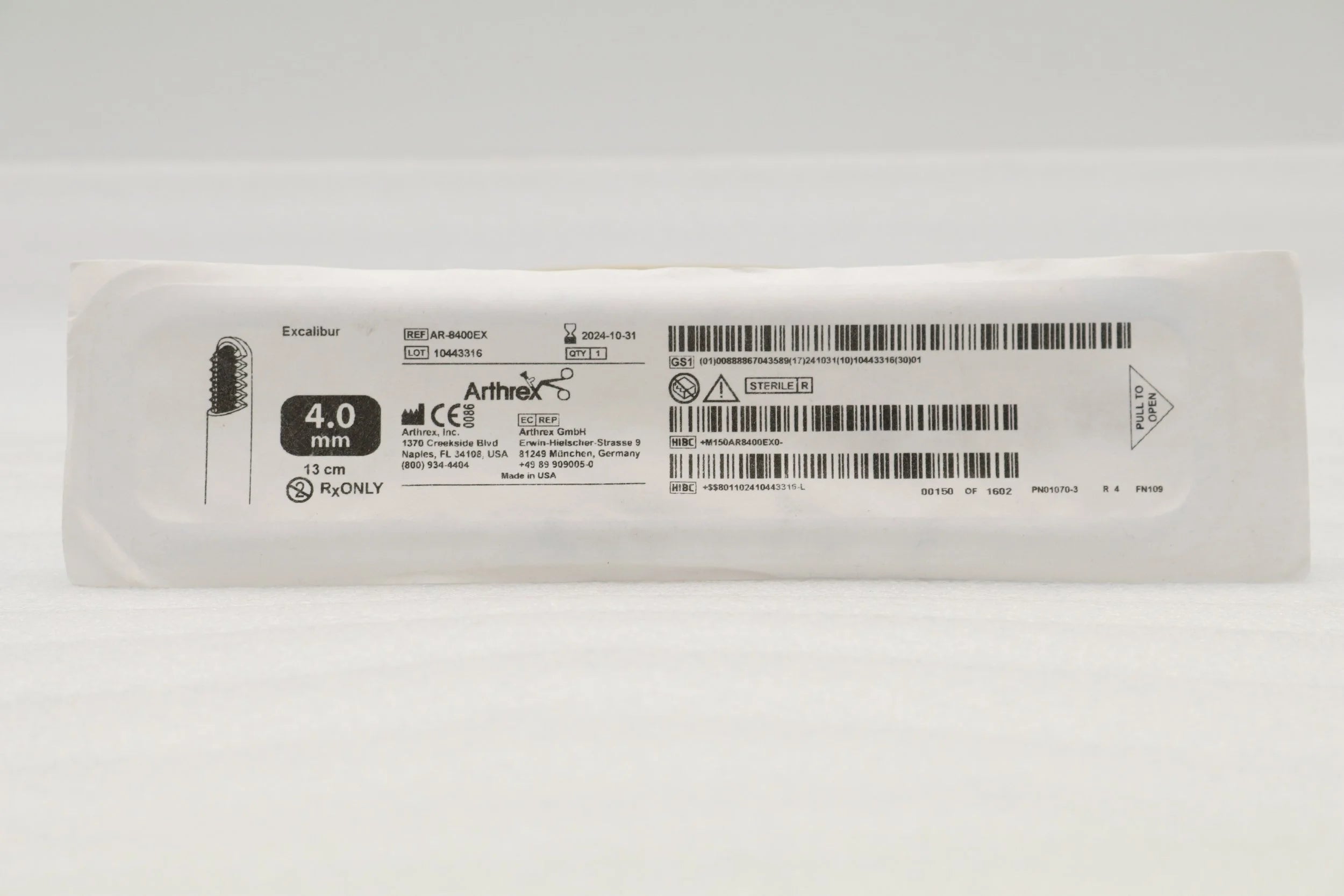 Arthrex | AR-8400EX | COOLCUT BLADE 4MM X 13CM EXCALIBUR