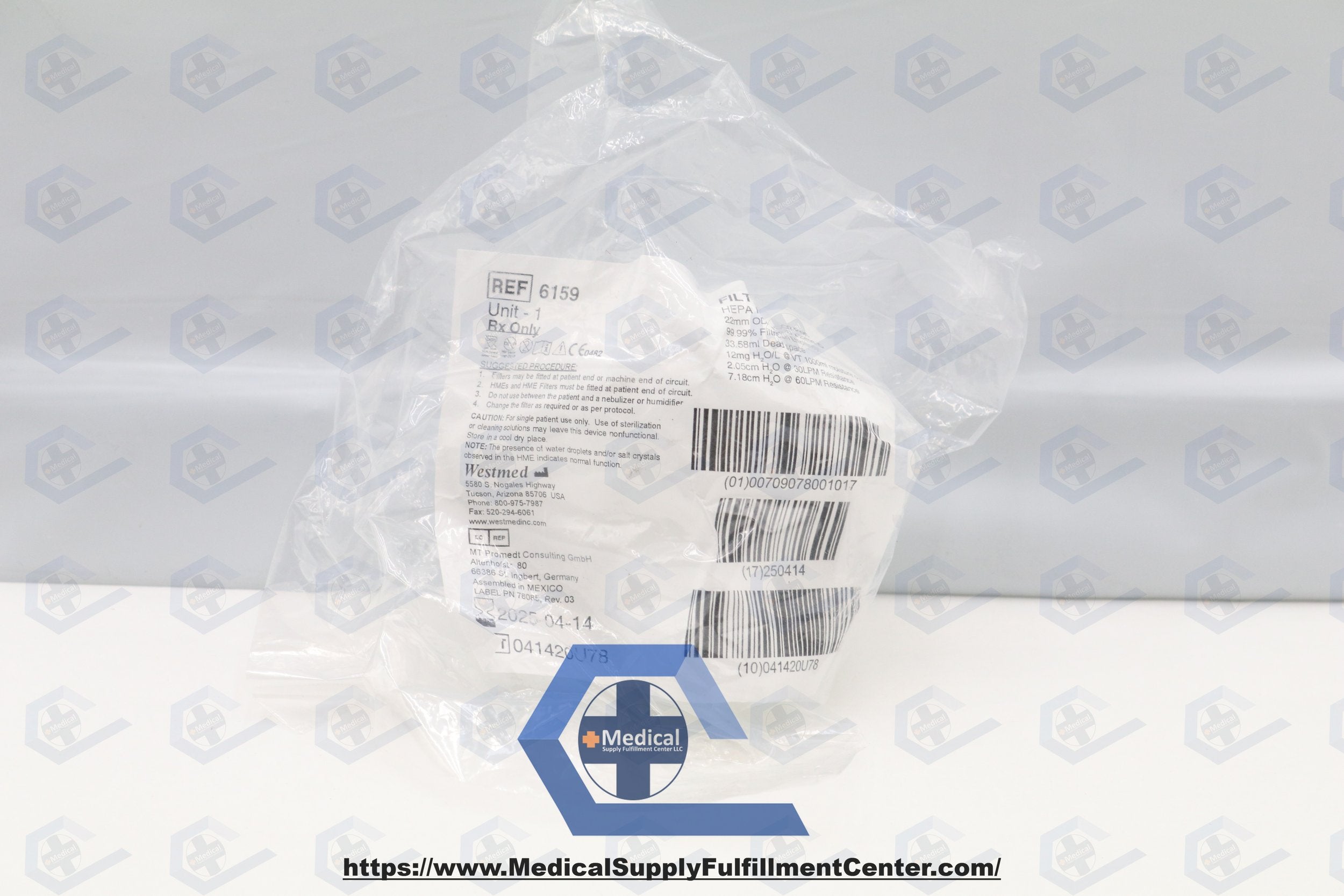 Westmed | 6159 | Westmed Inc HEPA Filters - HEPA Filter, with CO2 Port
