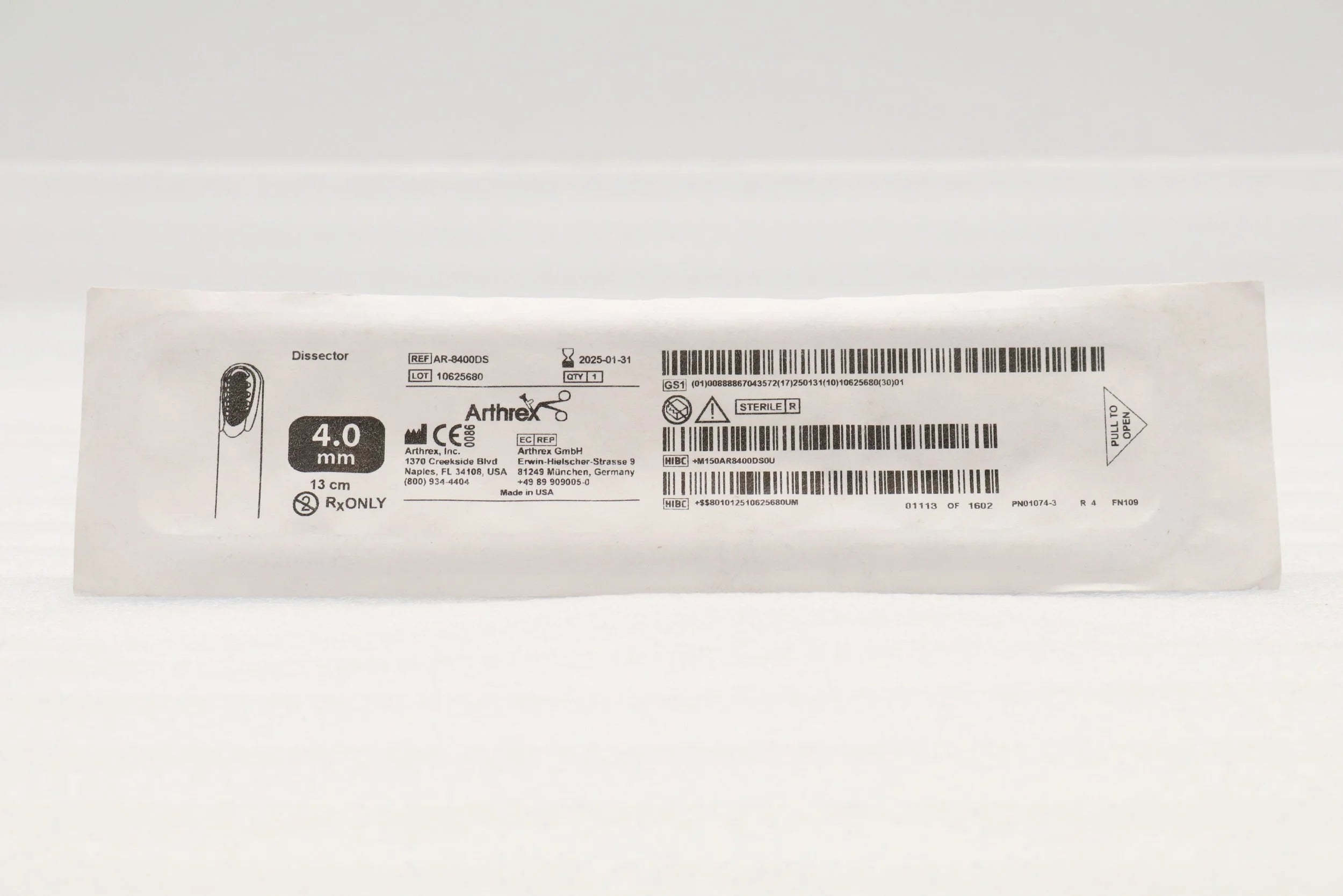 Arthrex | AR-8400DS | COOLCUT DISSECTOR, 4.0MM X 13CM (BLUE)