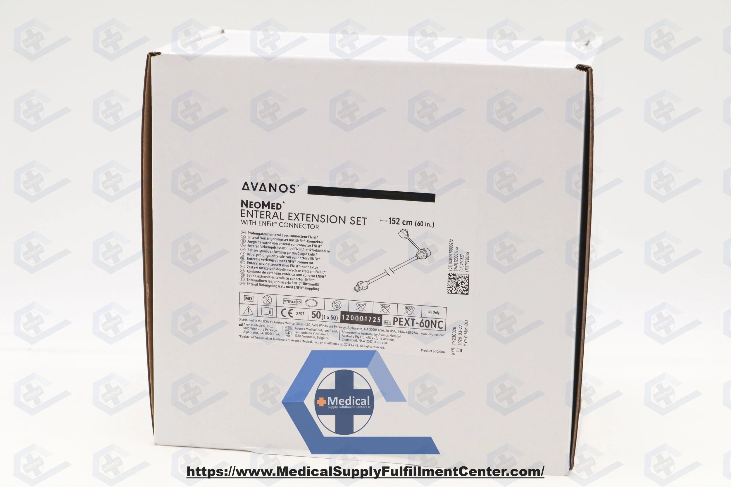 Avanos Medical | PEXT-60NC | Avanos NeoMed ENFit Compliant NeoConnect Enteral Extension Set - NeoConnect ENFit Extension Set, 60"