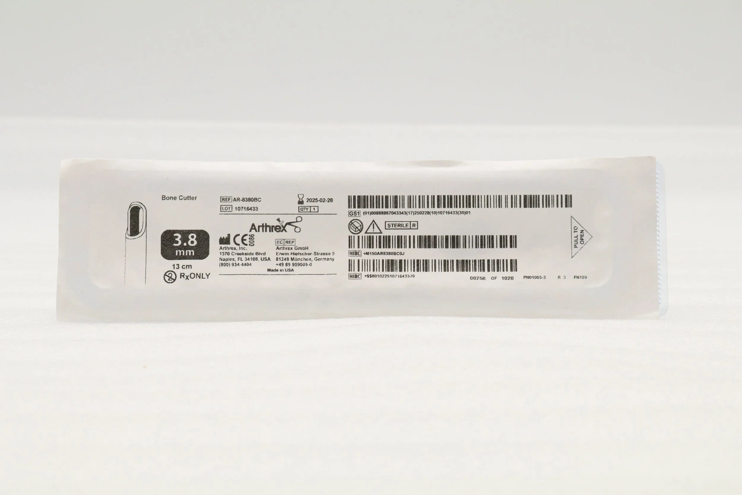 Arthrex | AR-8380BC | COOLCUT BONE CUTTER, 3.8MM X 13CM (ORANGE)