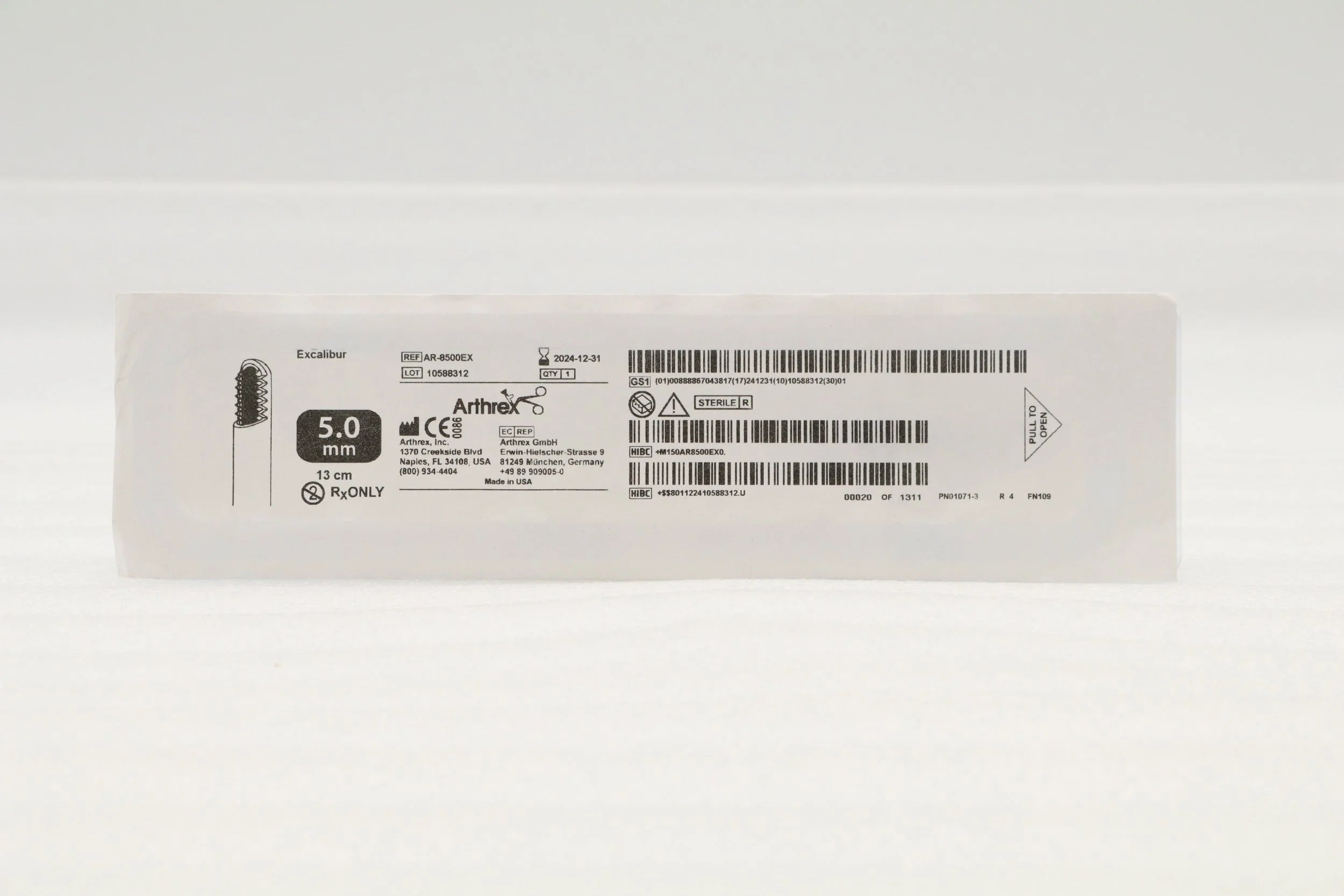 Arthrex | AR-8500EX | COOLCUT BLADE 5MM X 13CM EXCALIBUR