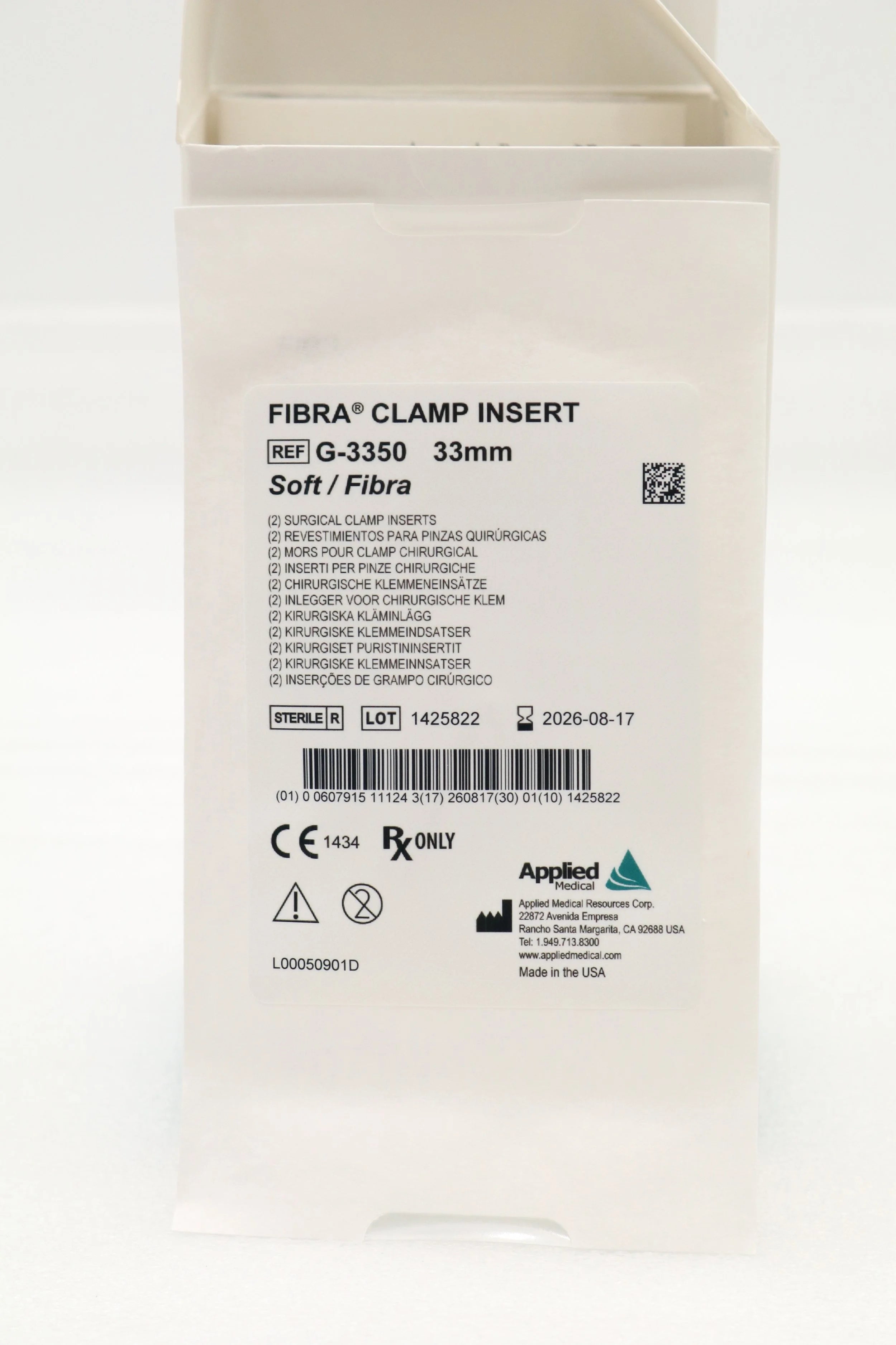 Applied Medical Technology | G-3350 | SOFT FIBRA SURGICAL CLAMP INERTS 33MM
