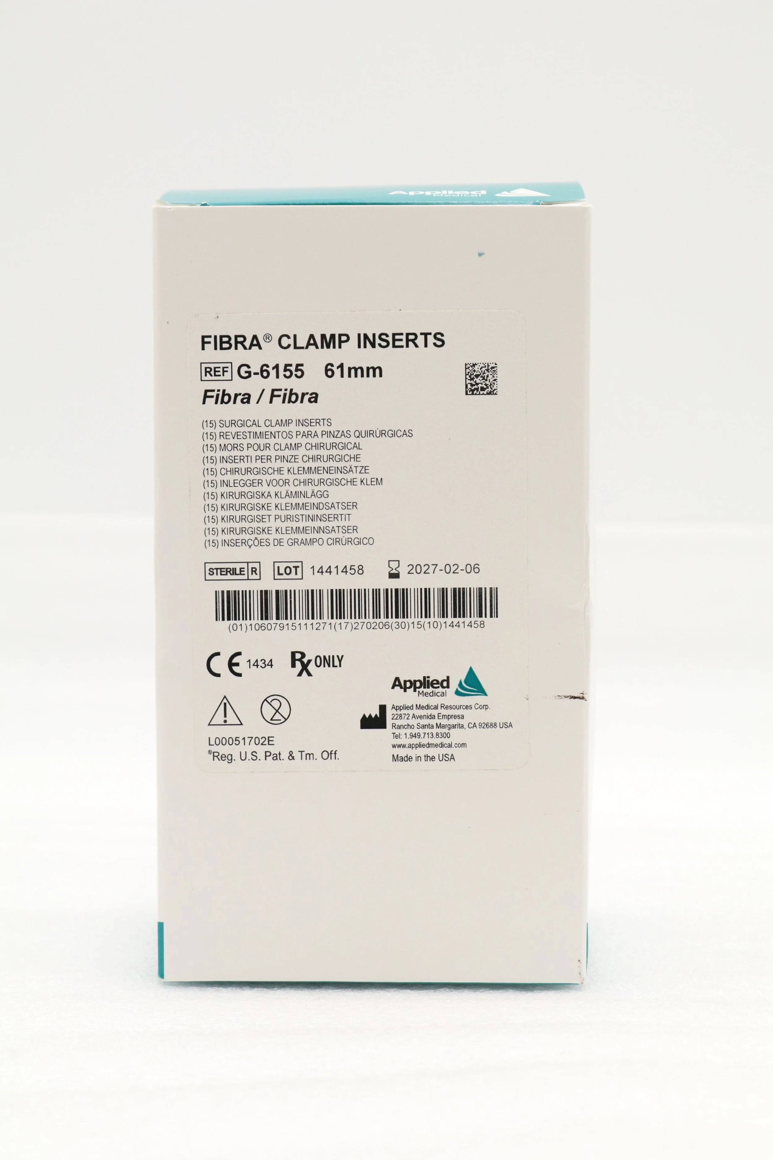 Applied Medical Technology | G-6155 | FIBRA SURGICAL CLAMP INSERT, 61 MM