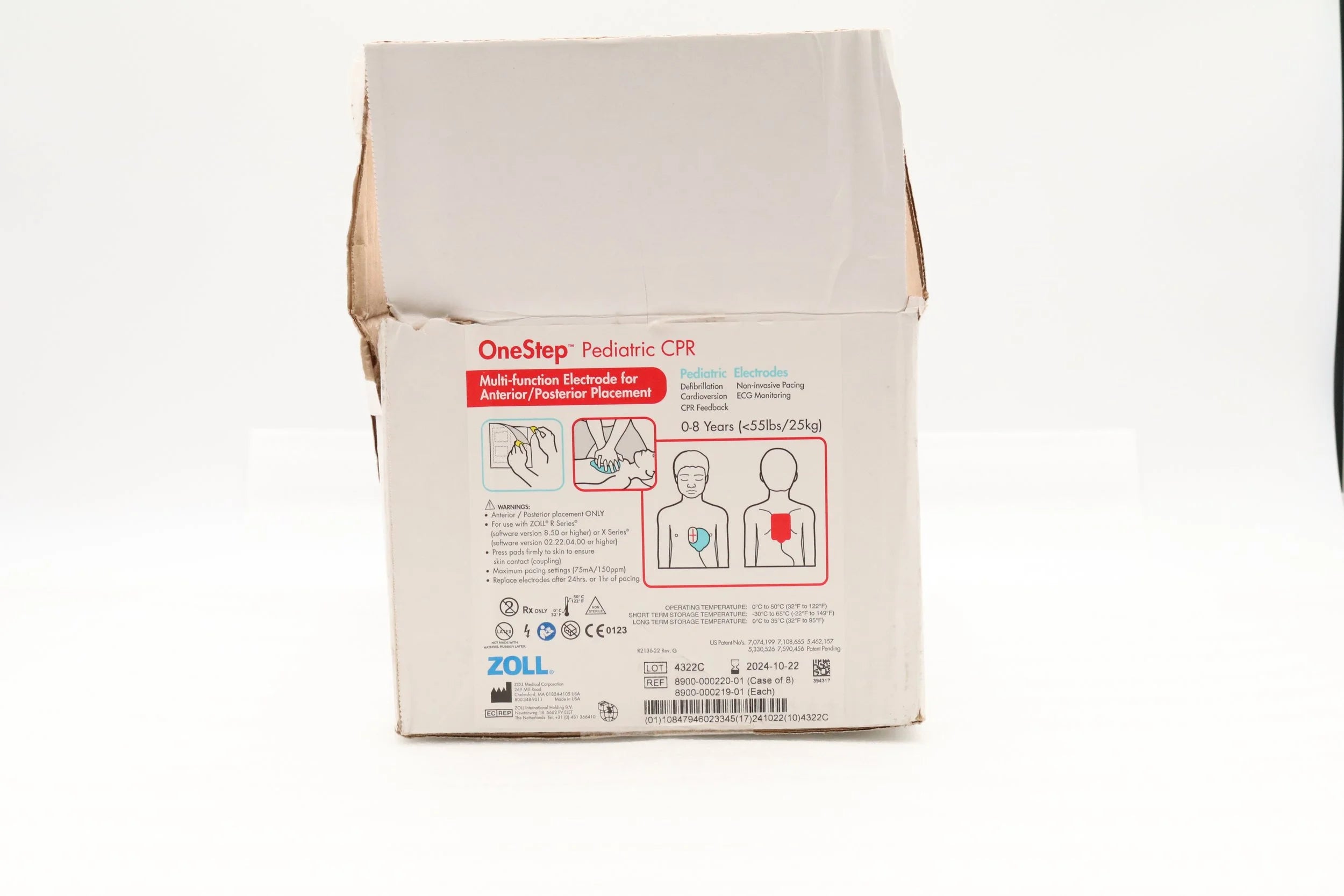 Zoll Medical | 8900-000220-01 | OneStep Pediatric CPR Multi-Function Electrode for Anterior / Posterior Placement