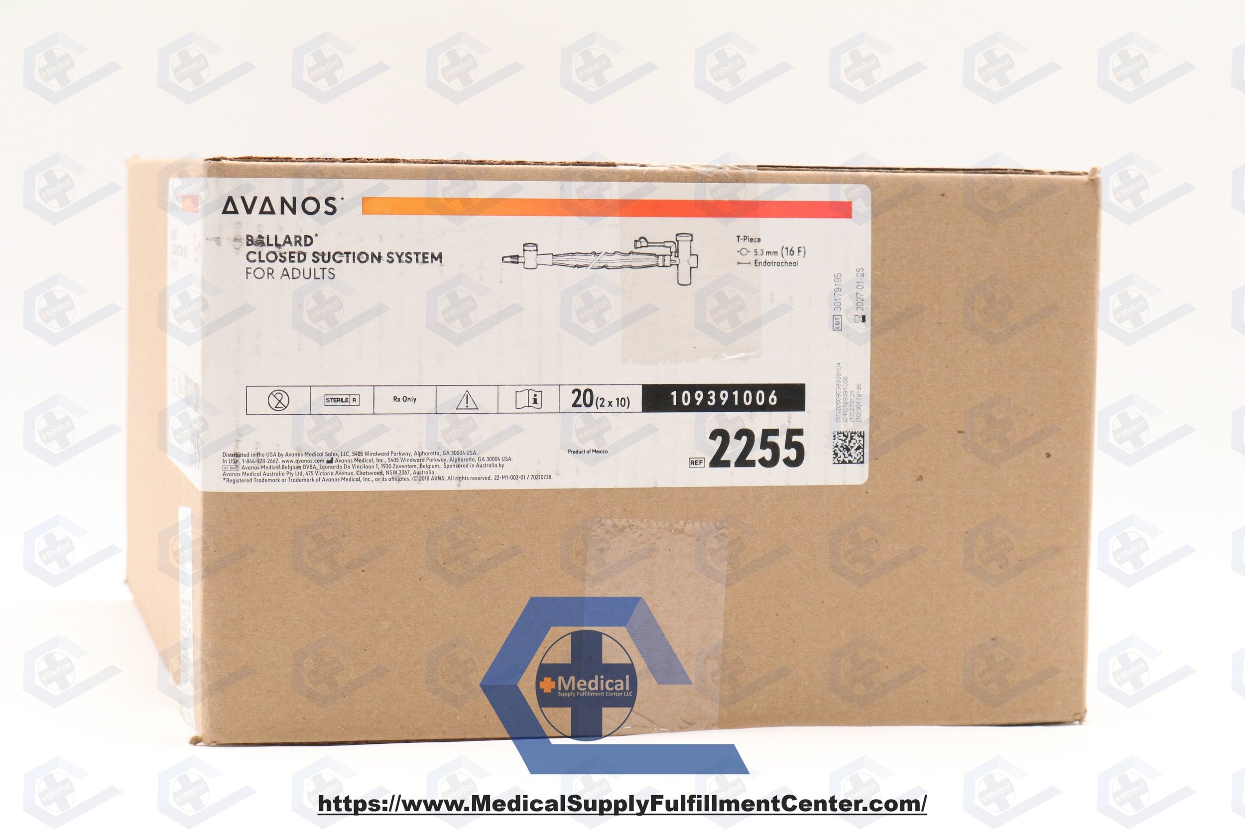 Avanos Medical | 2255 | Avanos Medical 2255 - Trach Care, T-Piece, 16FR, Beige, 20