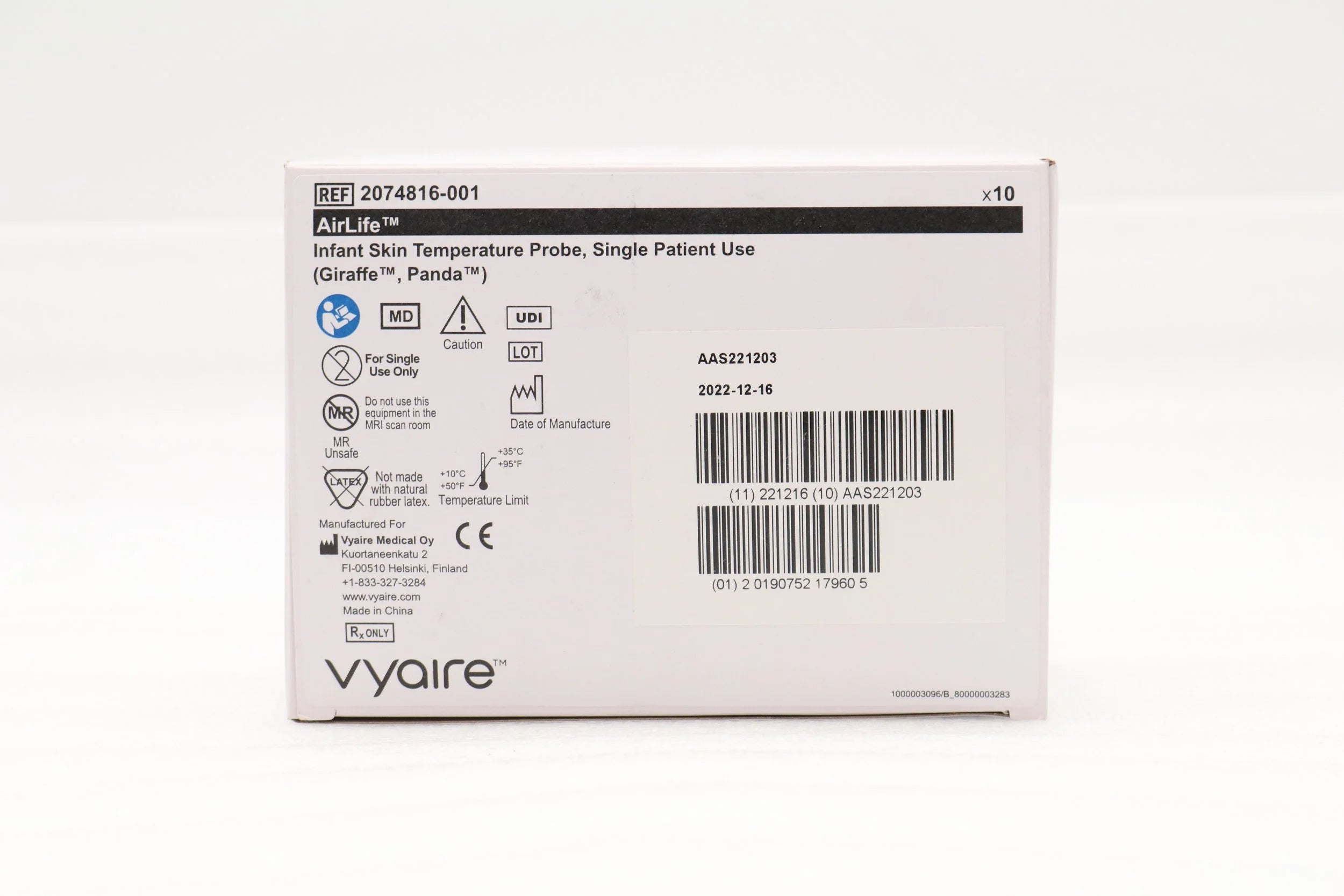 Vyaire Medical | 2074816-001 | Infant Skin Temperature Probe, Disposable