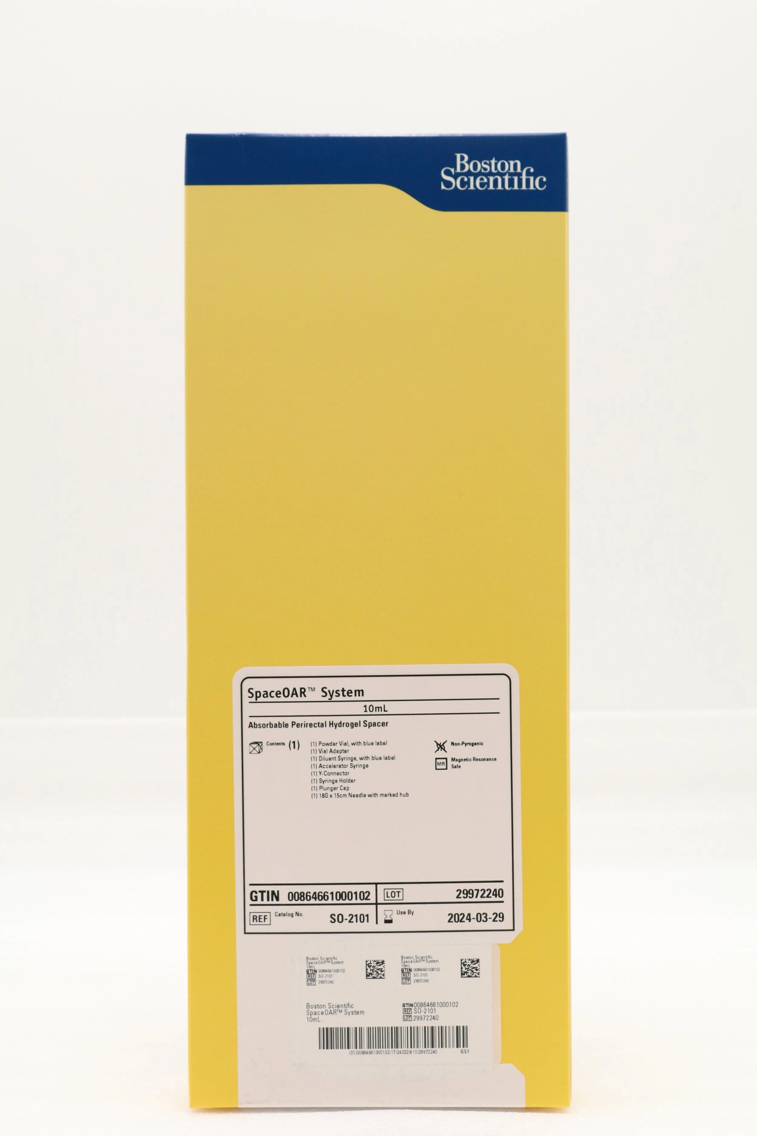Boston Scientific | SO-2101 | SpaceOAR System, Absorbable Perirectal Hydrogel Spacer, 10ml