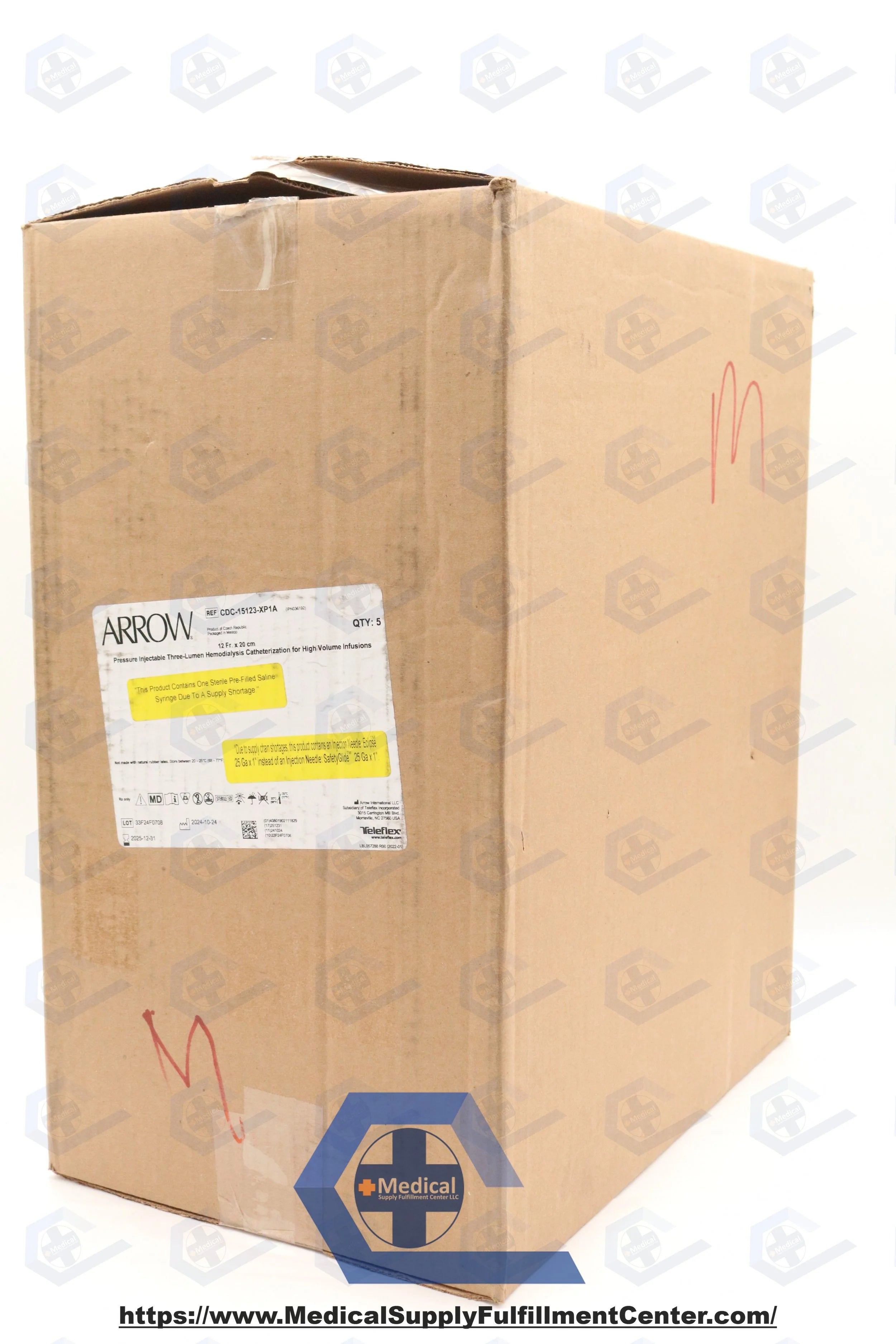 Teleflex | CDC-15123-XP1A | Pressure Injectable Three-Lumen Hemodialysis Catheterization for High Volume Infusions