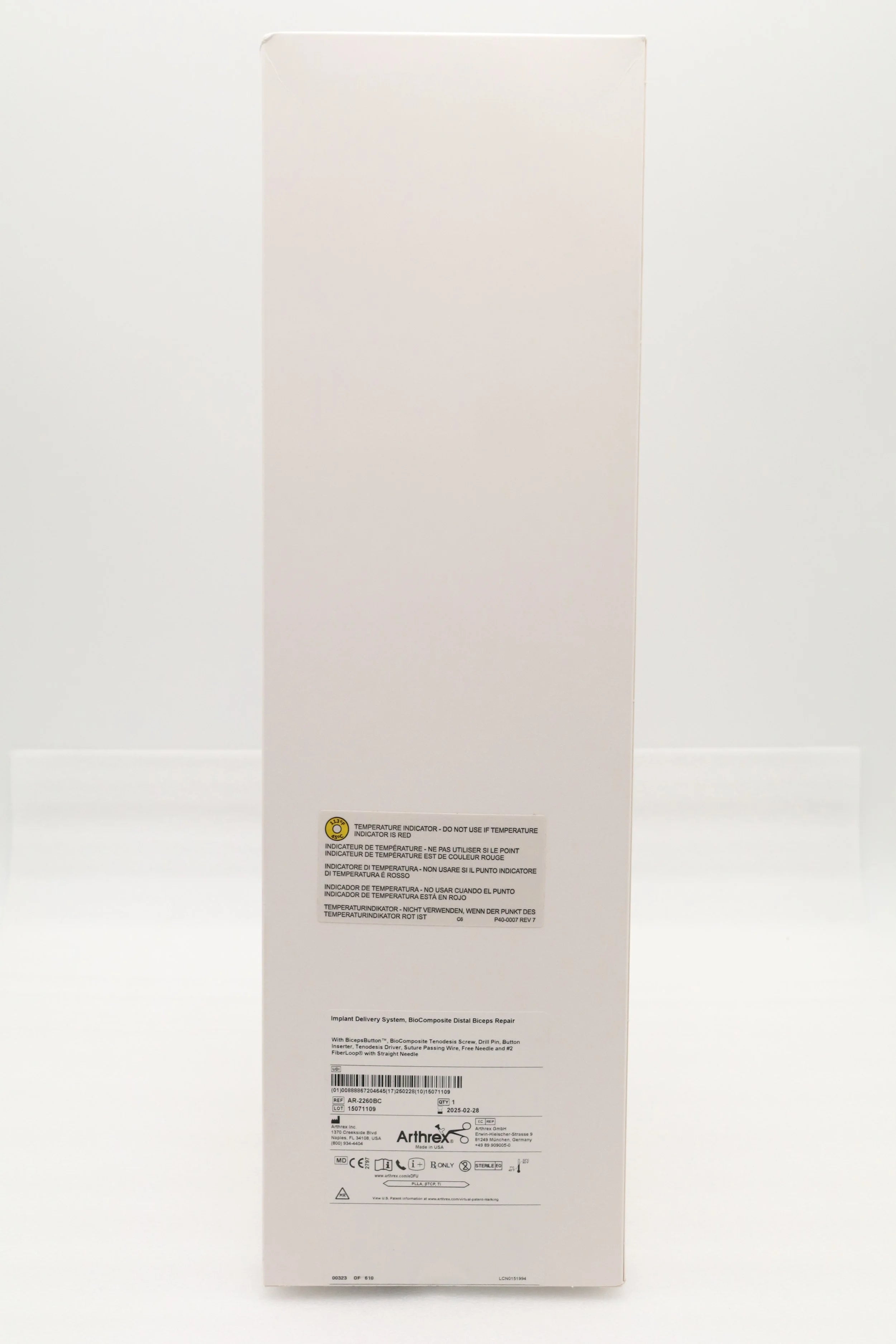 Arthrex | AR-2260BC | IMPLANT DELIVERY SYSTEM, BIOCOMPOSITE DISTAL BIC ...