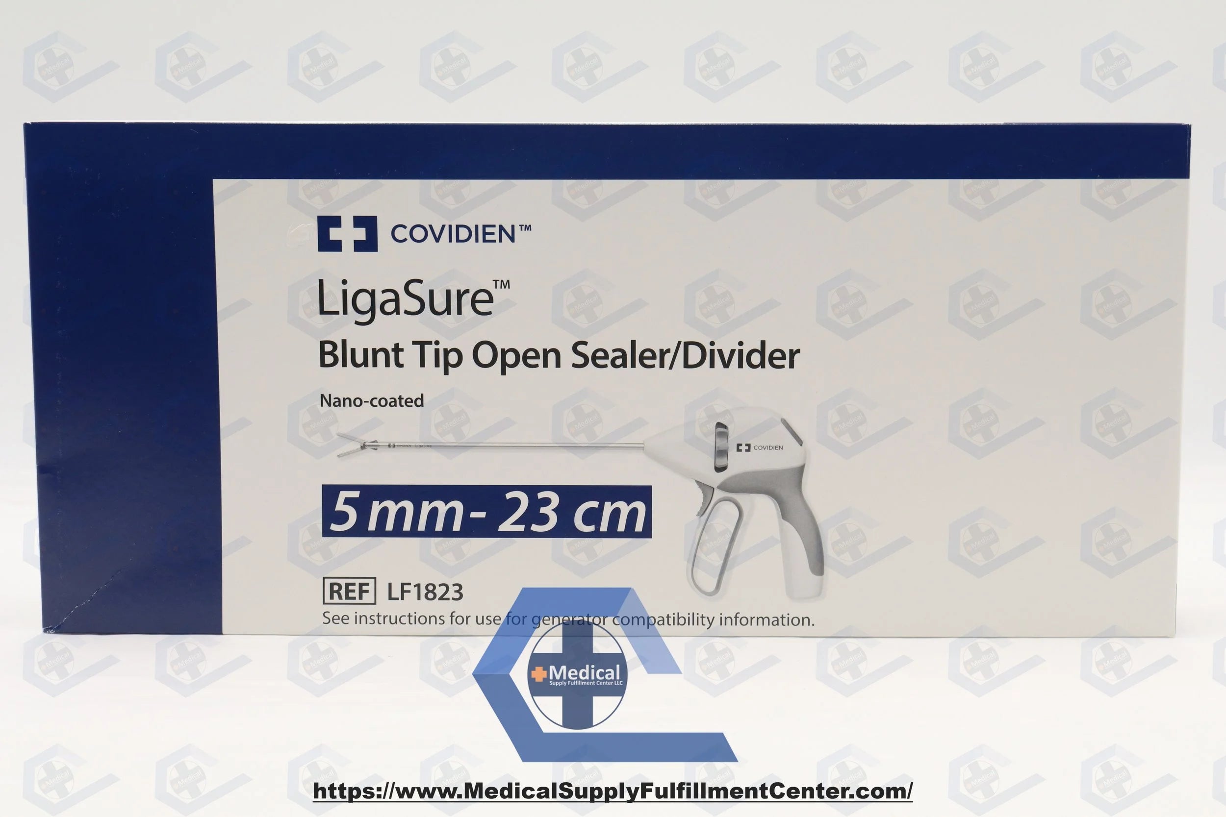 Covidien | LF1823 | Covidien LigaSure Blunt Tip 5mm-23cm Open Sealer/Divider, Nano-Coated