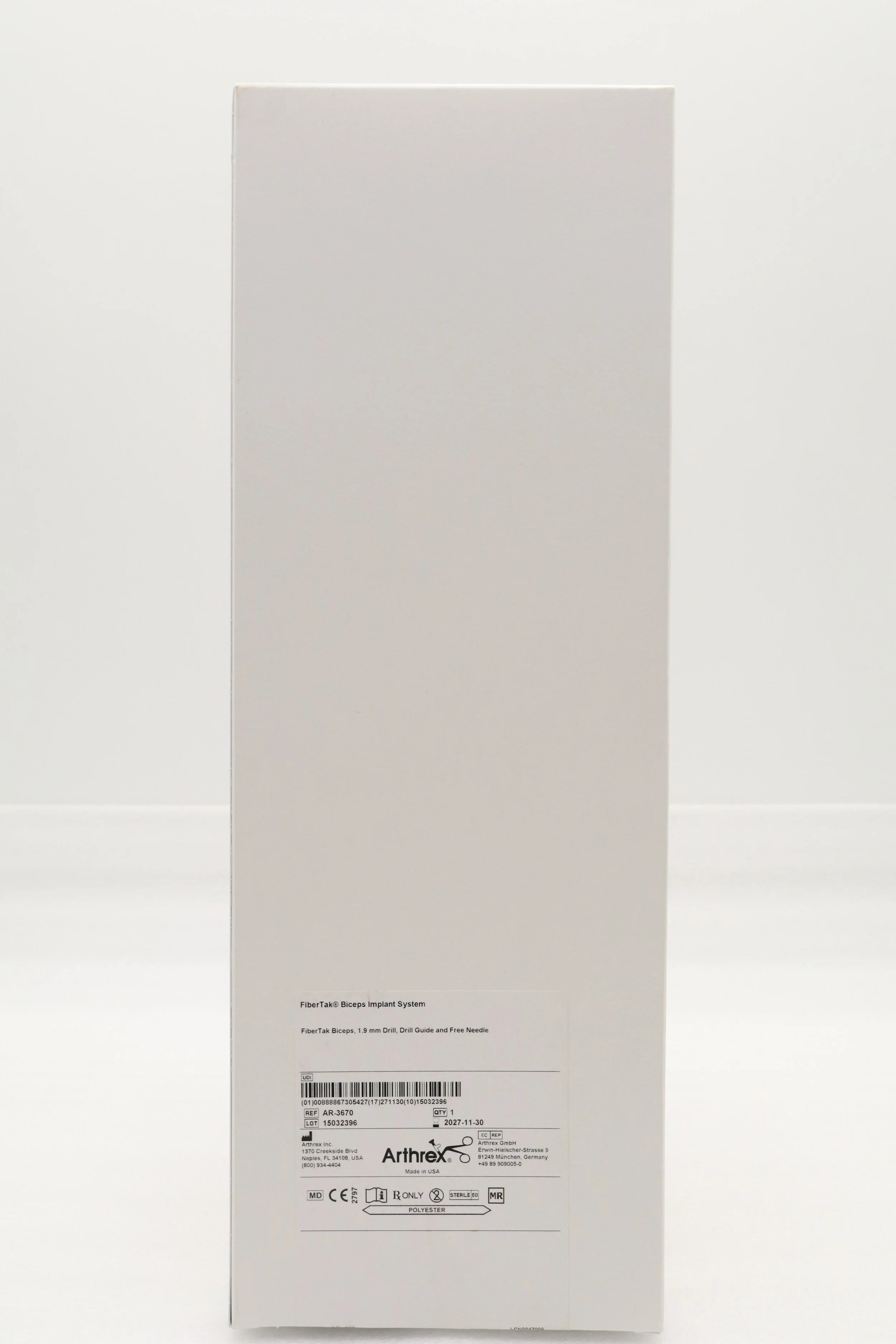 Arthrex | AR-3670 | KNOTLESS FIBERTAK BICEPS IMPLANT SYSTEM W/ANCHOR, DRILL GUIDE & 1.9MM DRILL