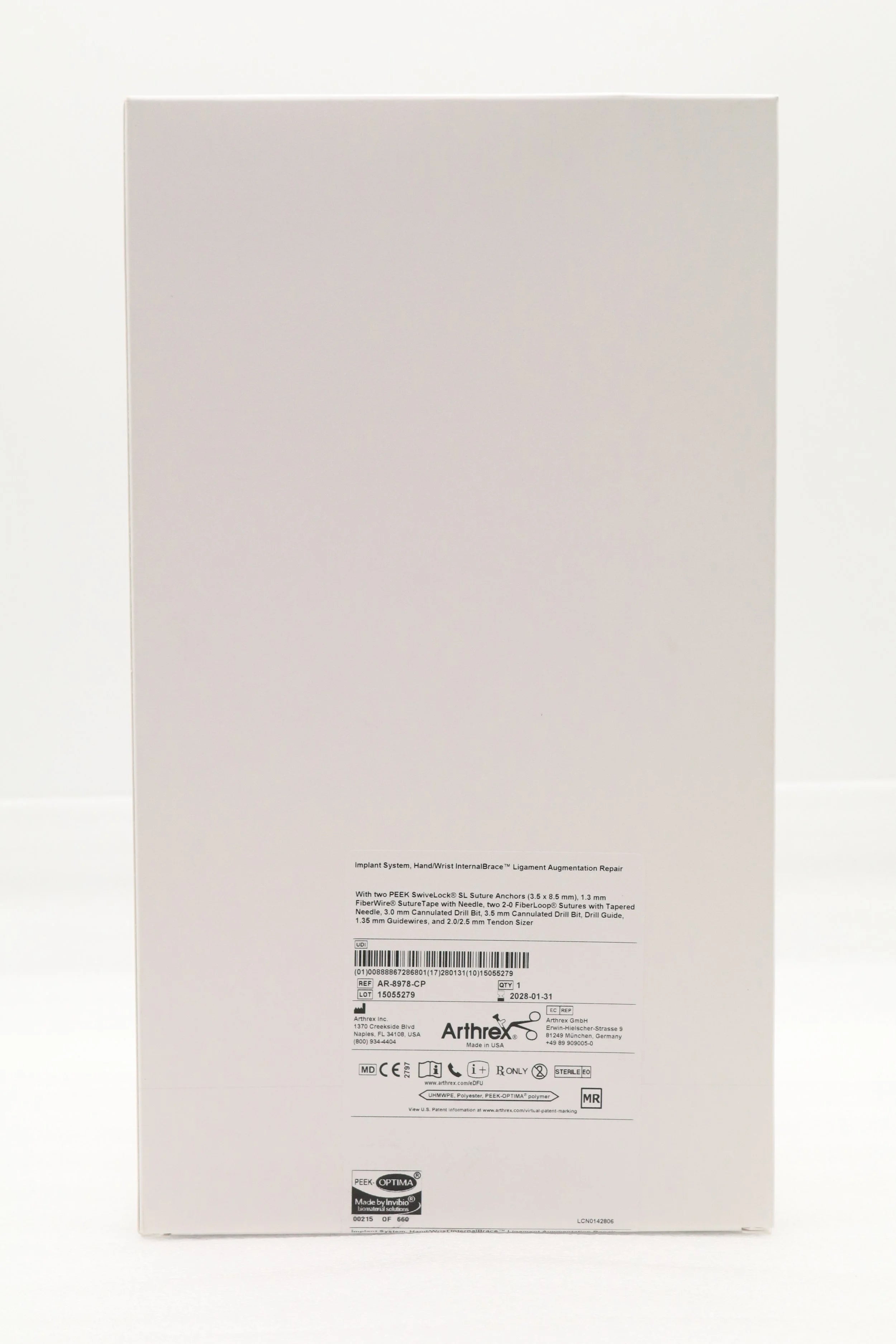 Arthrex | AR-8978-CP | IMPLANT SYSTEM HAND/WRIST INTERNALBRACE LIGAMENT AUGMENTATION REPAIR