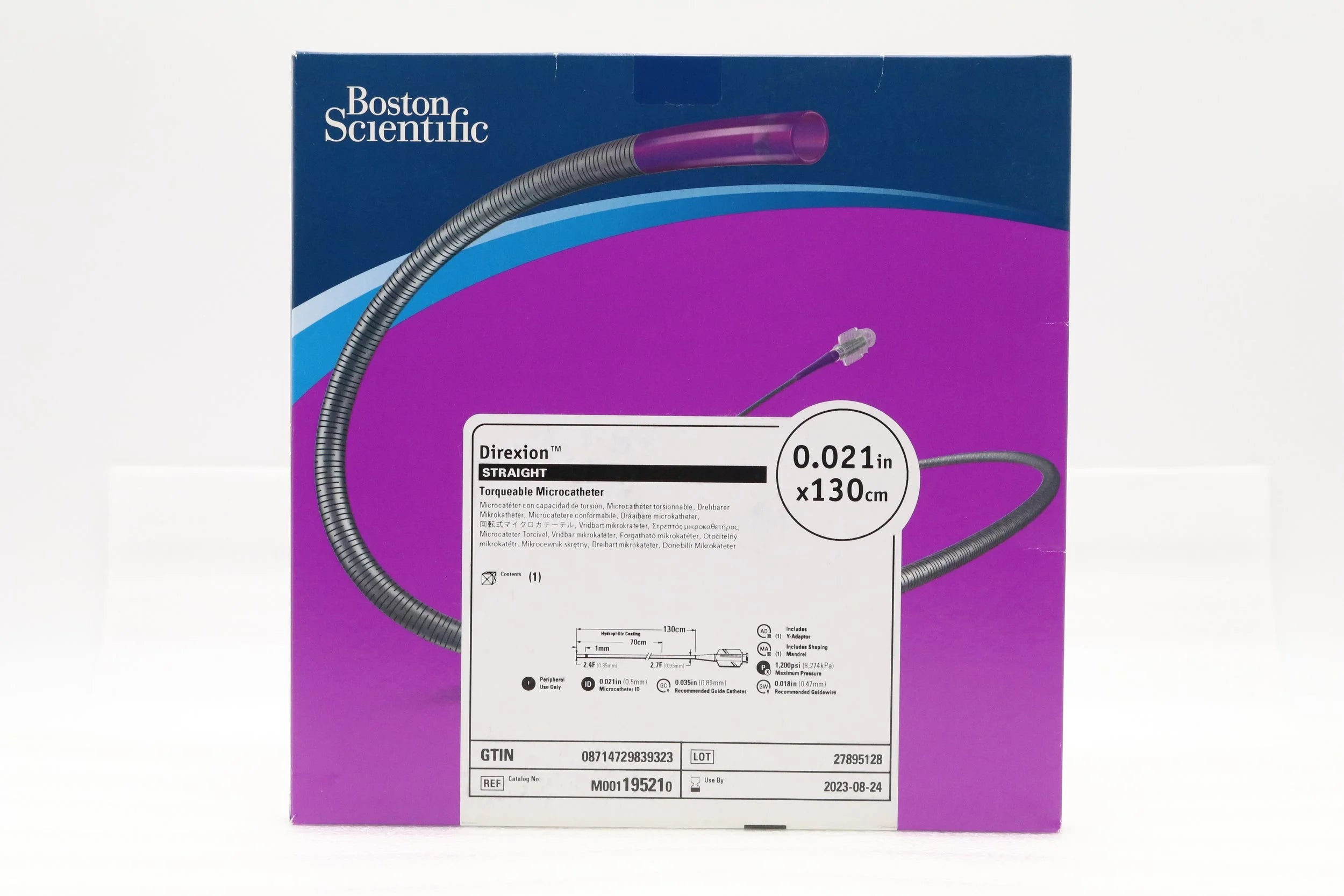 Boston Scientific | 19521 | M001195210 Direxion Torqueable Microcatheter, Tip Straight, 0.021" x 130cm