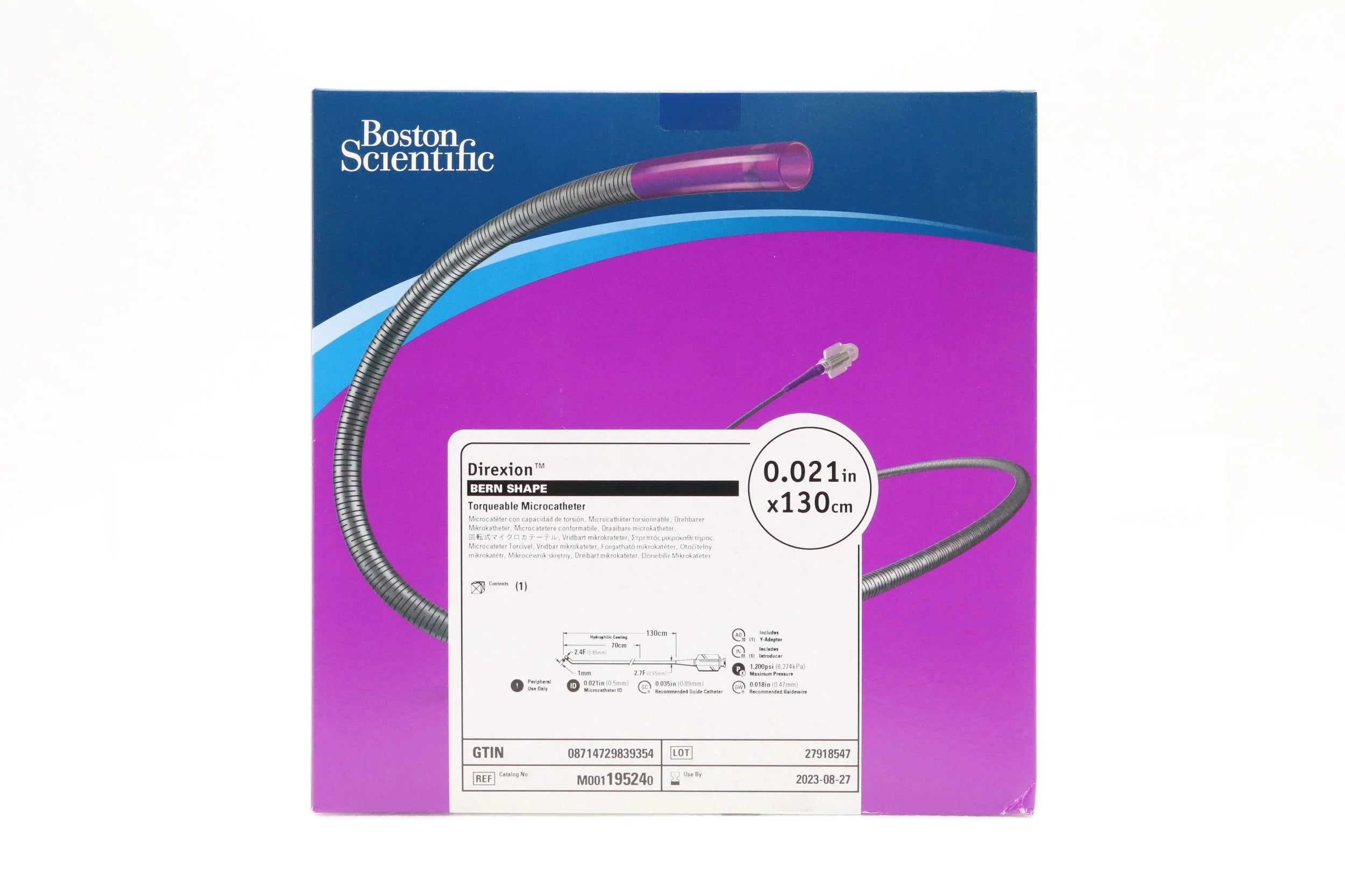 Boston Scientific | 19524 | M001195240 Direxion Torqueable Microcath. 0.021inch x 130cm