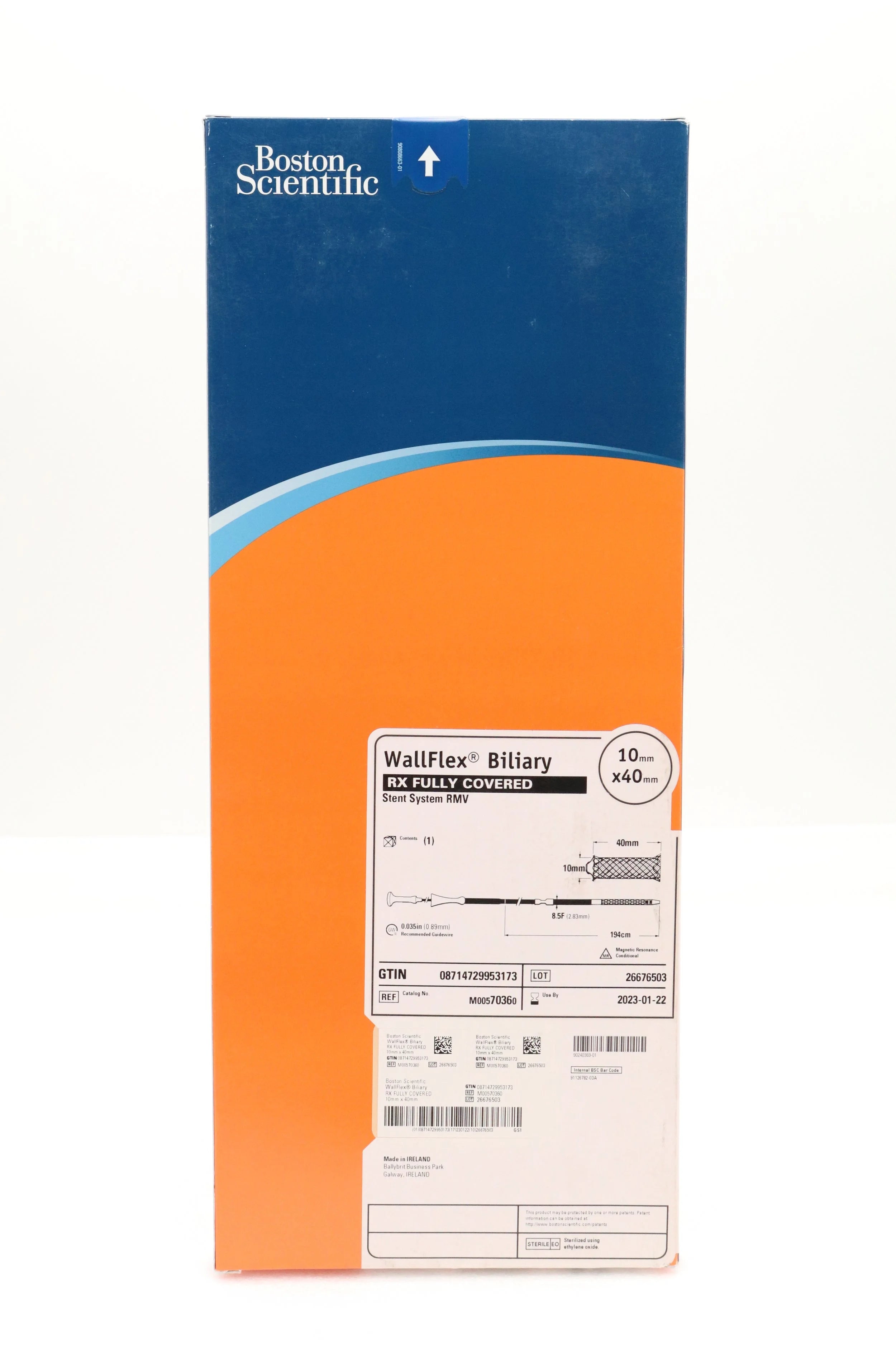Boston Scientific | 7036 | M00570360 WALLFLEX BILIARY RX FULLY COVERED STENT SYSTEM RMV, 10MM X 40MM