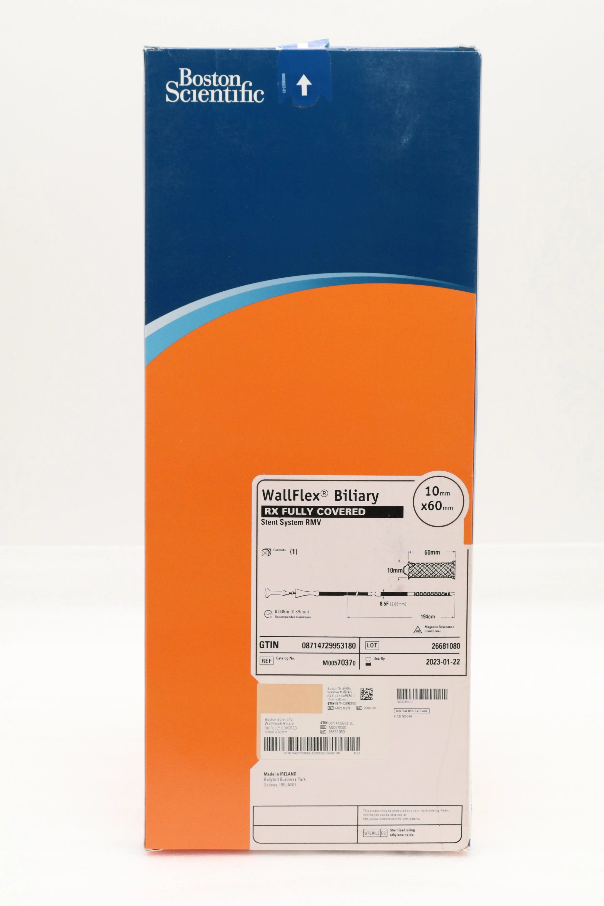 Boston Scientific | 7037 | M00570370 WALLFLEX BILIARY RX FULLY COVERED STENT SYSTEM RMV, 10MM X 60MM