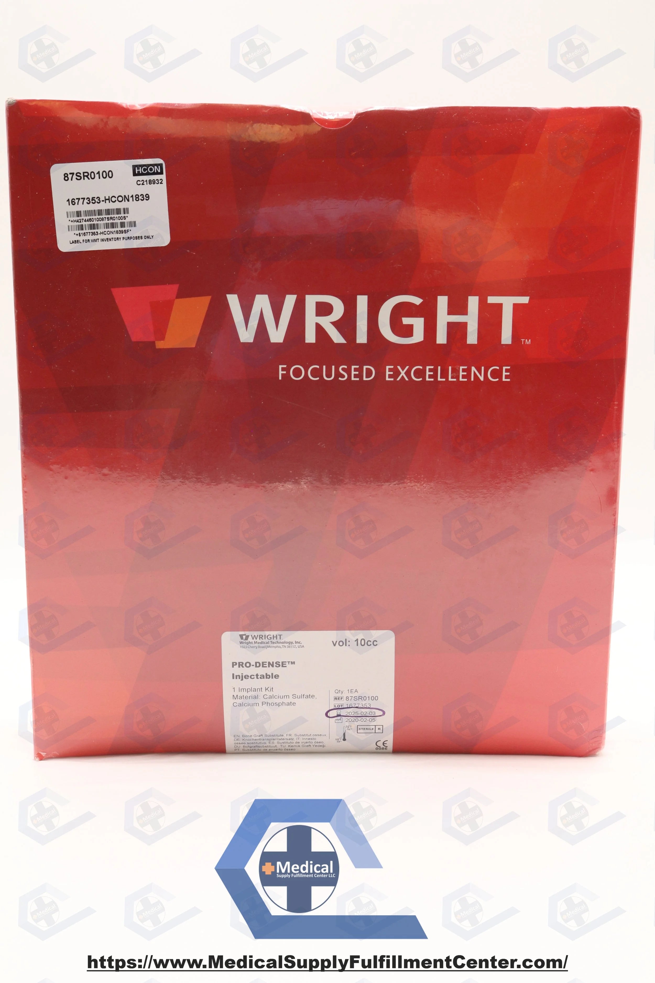 Wright Medical | 87SR0100 | Stryker Wright Pro Dense Injectable Regenerative Graft 2cc