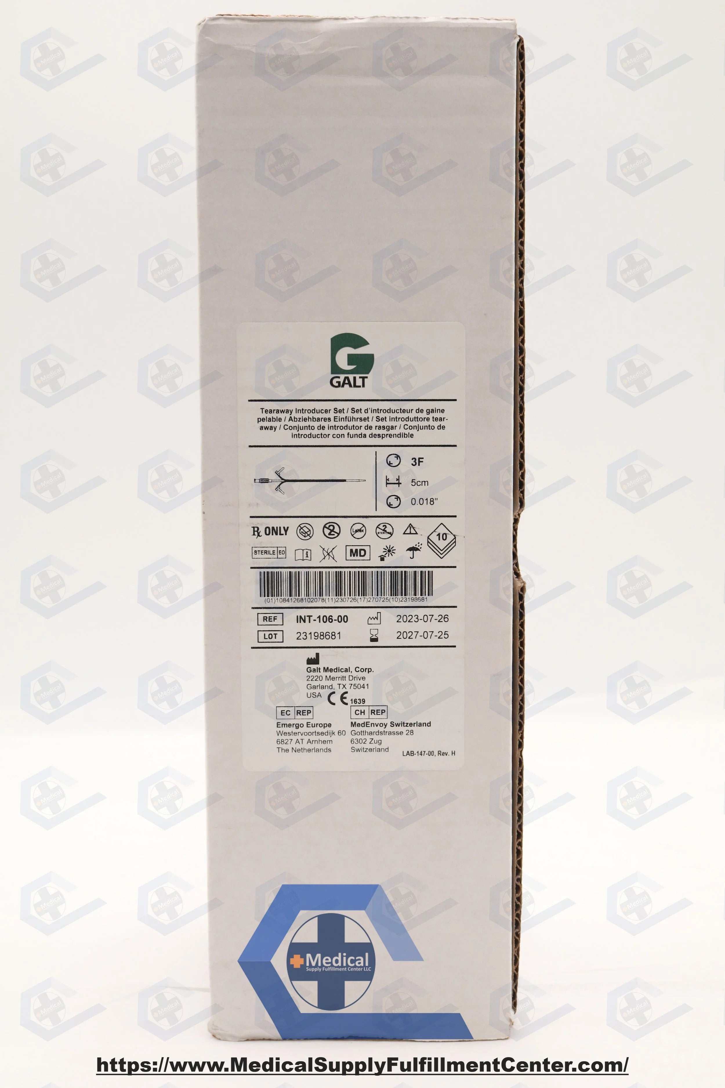 Galt | INT-106-00 | Teraway Introducer Set 3F 5 cm