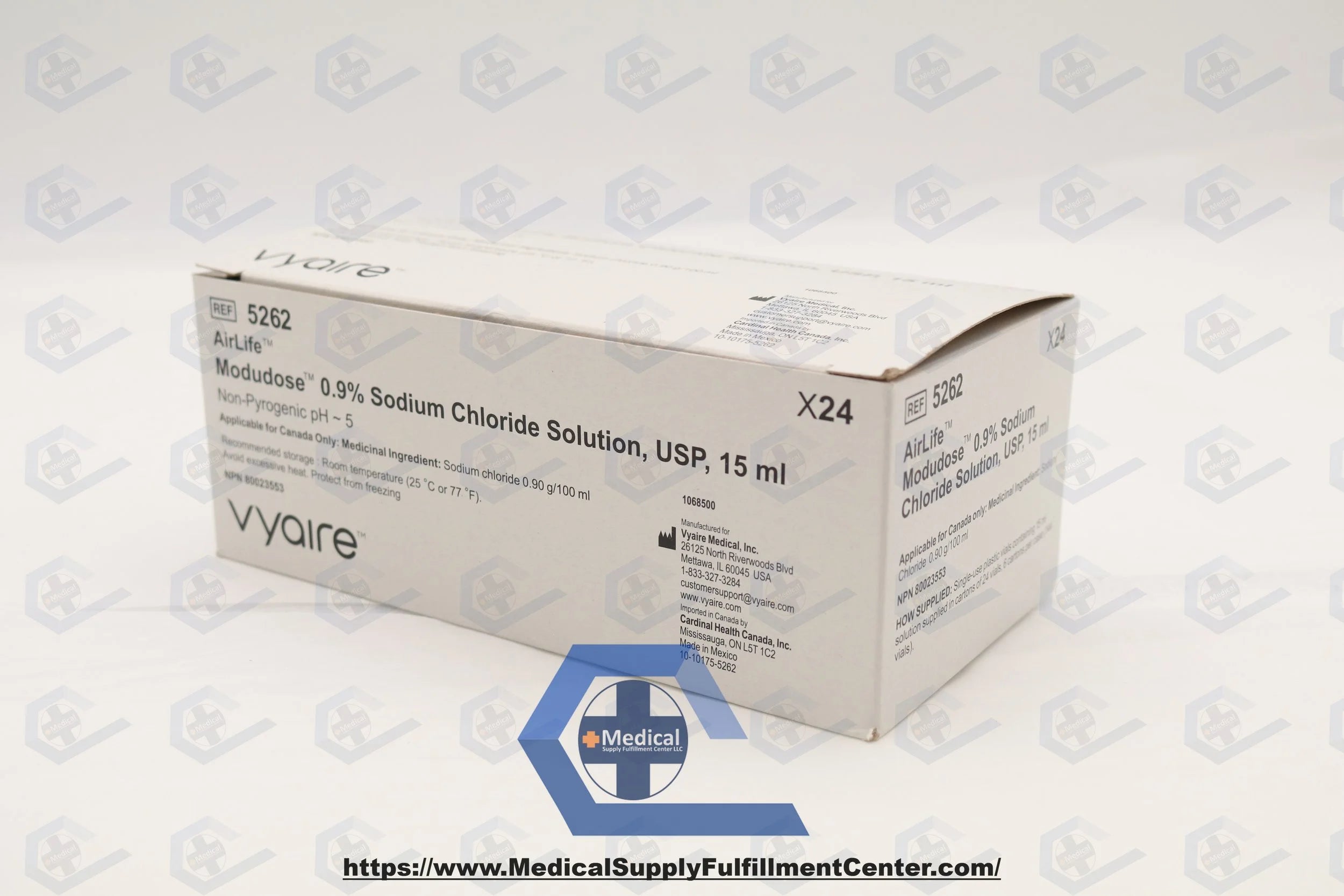 Vyaire Medical | 5262 | Vyaire AirLife Modudose Unit-Dose Saline Solution - AirLife Modudose 0.9% Saline Unit Dose Vial, 15 mL