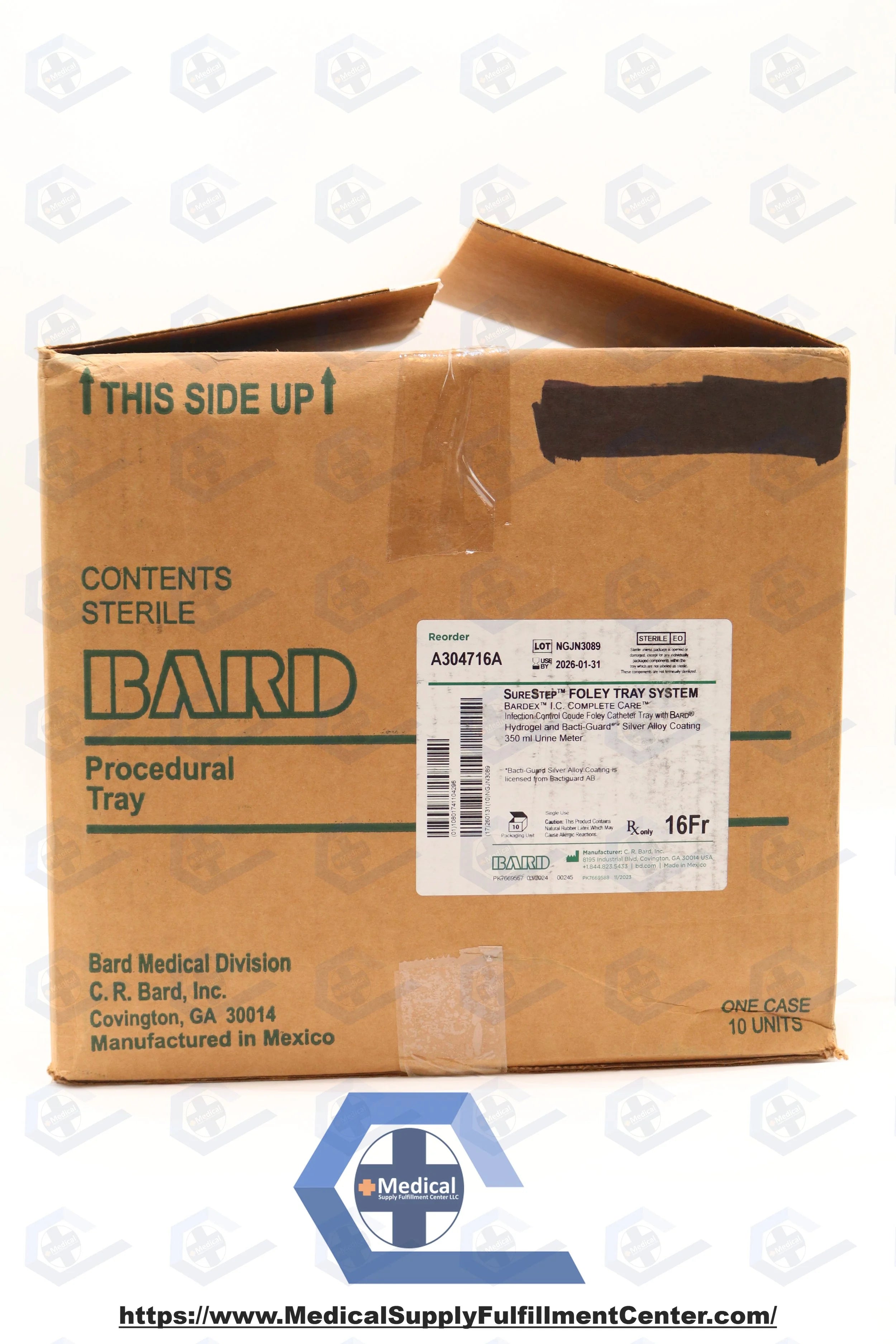 Bard | A304716A | CR Bard Advance Foley Catheter Trays - Advance Foley Catheter Tray, Coude, 16 Fr