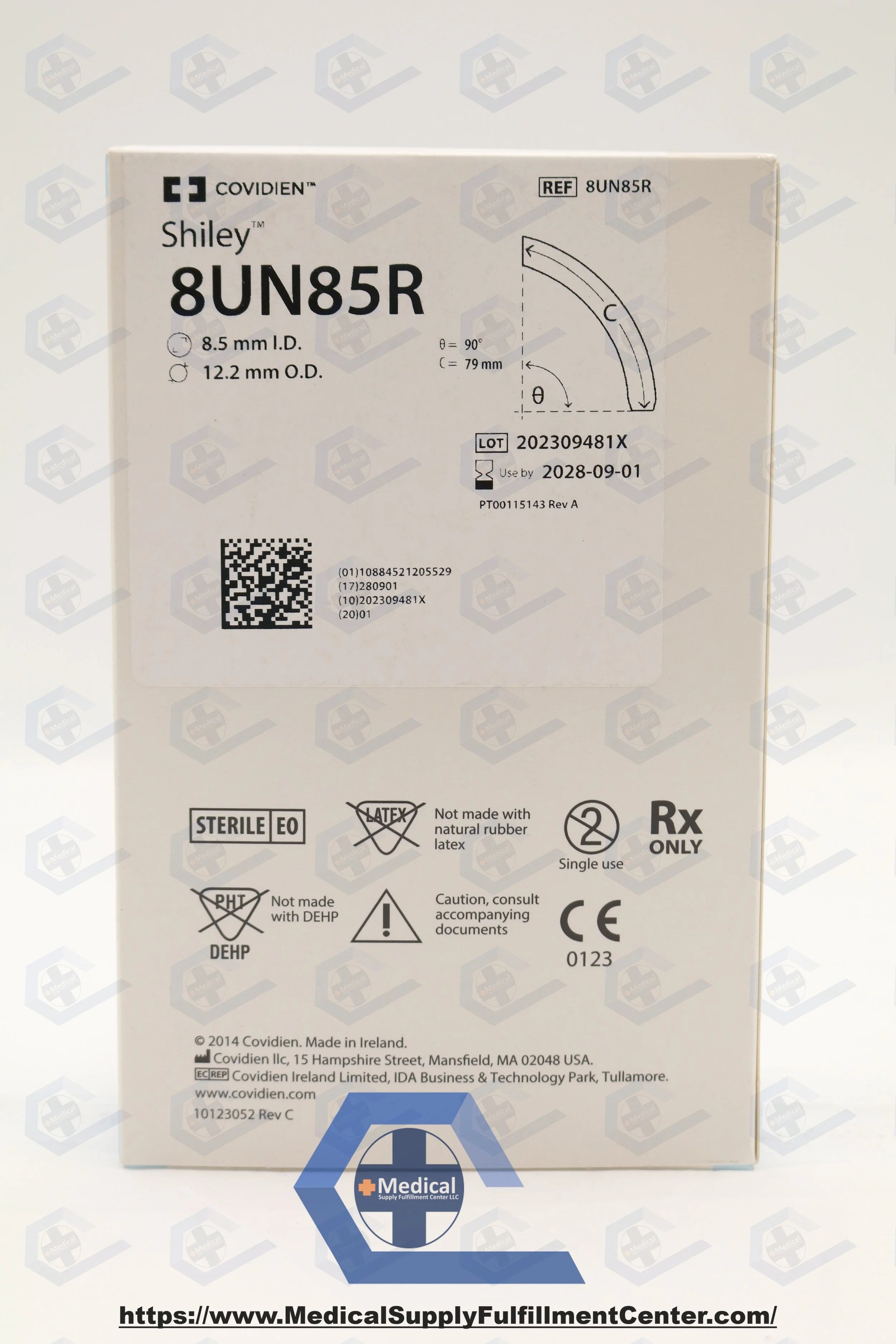 Covidien | 8UN85R | TUBE TRACH ADULT 8.5MM FLEX SHILEY UNCUFFED