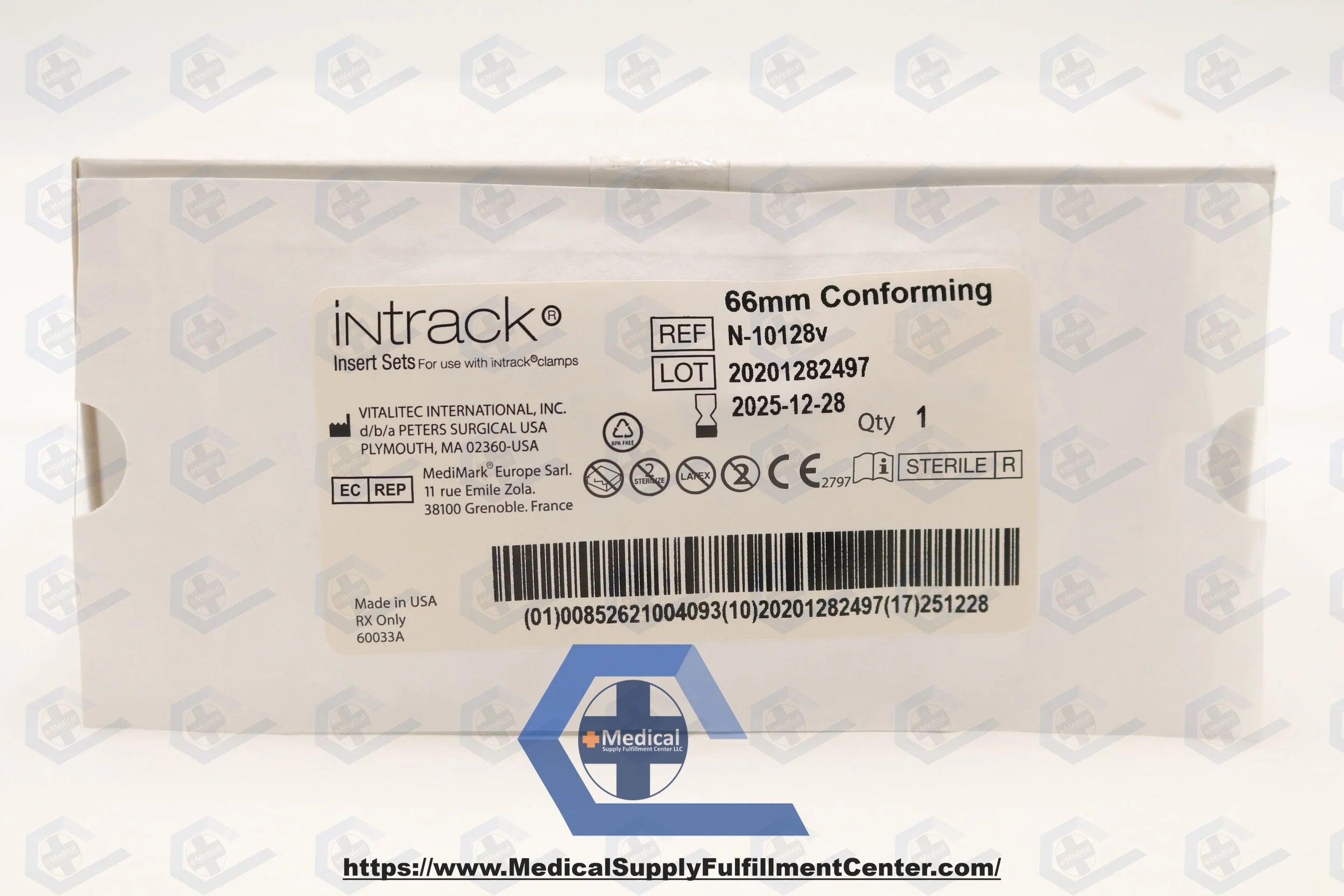 Vitalitec | N-10128v | Intrack Insert Sets For Use With INTrack Clamps 66mm Standard
