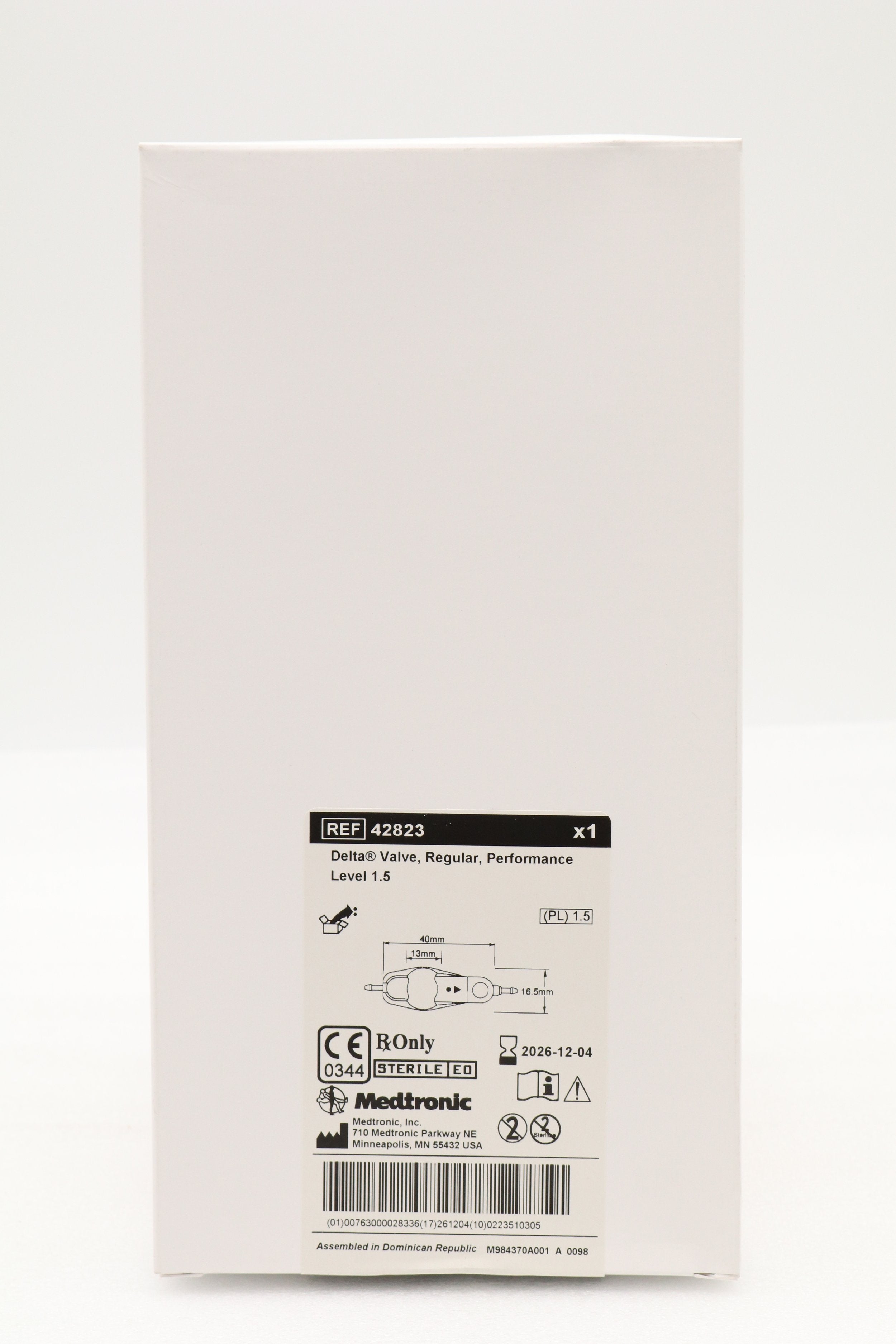 Medtronic | 42823 | DELTA VALVE, REGULAR, PERFORMANCE LEVEL 1.5