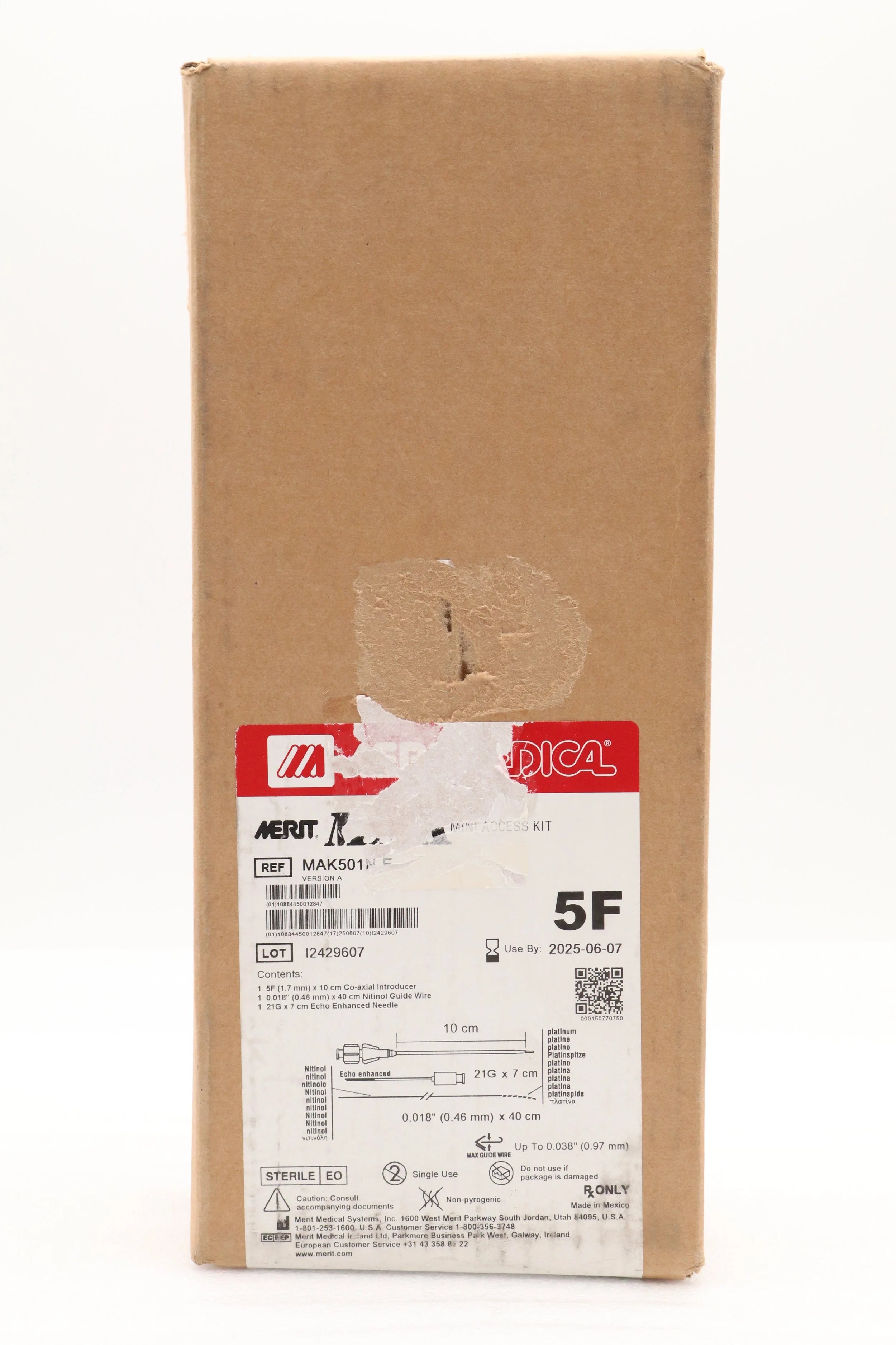 Merit Medical | MAK501N-E | MAK MINI ACCESS KIT, ECHO NT / PT 5F X 10CM