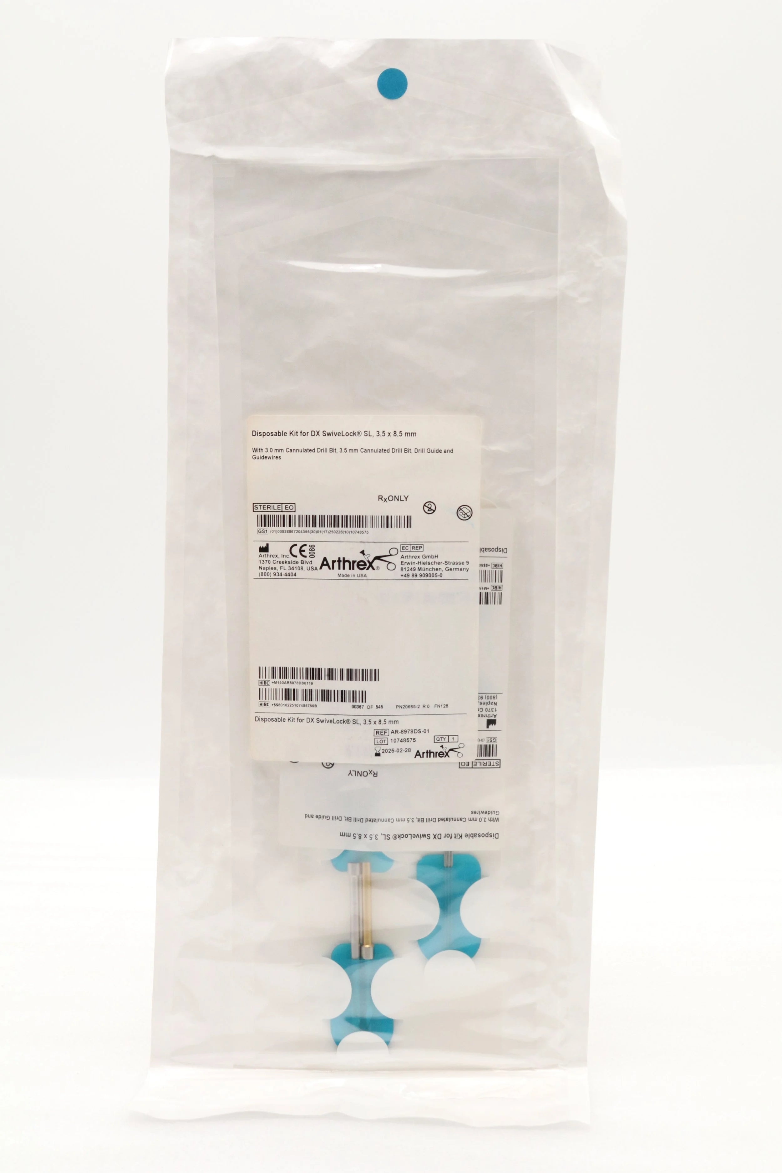 Arthrex | AR-8978DS-01 | Disposable Kit for DX SwiveLock SL, 3.5mm x 8.5mm