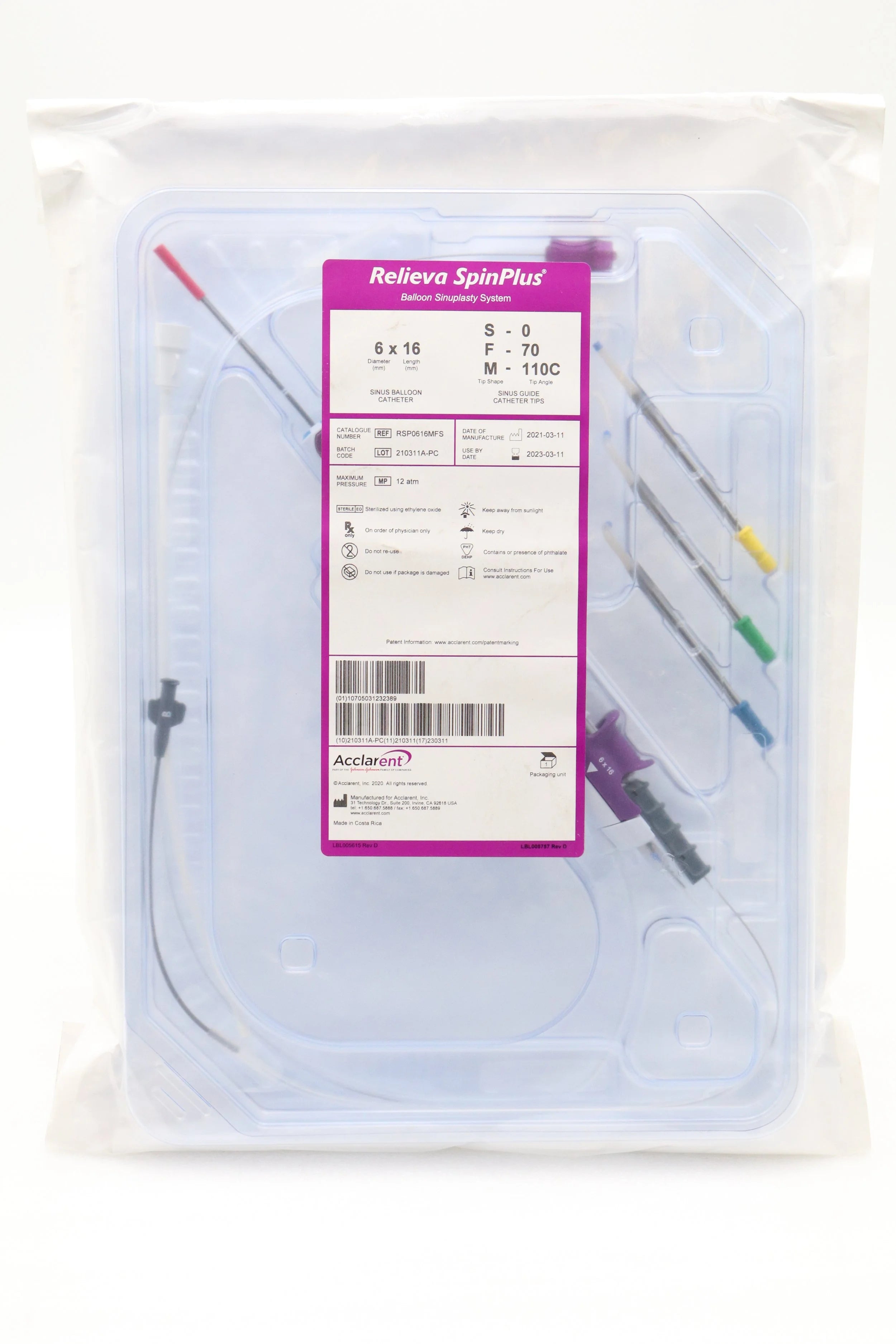Johnson & Johnson | RSP0616MFS | Relieva SpinPlus Balloon Sinuplasty System